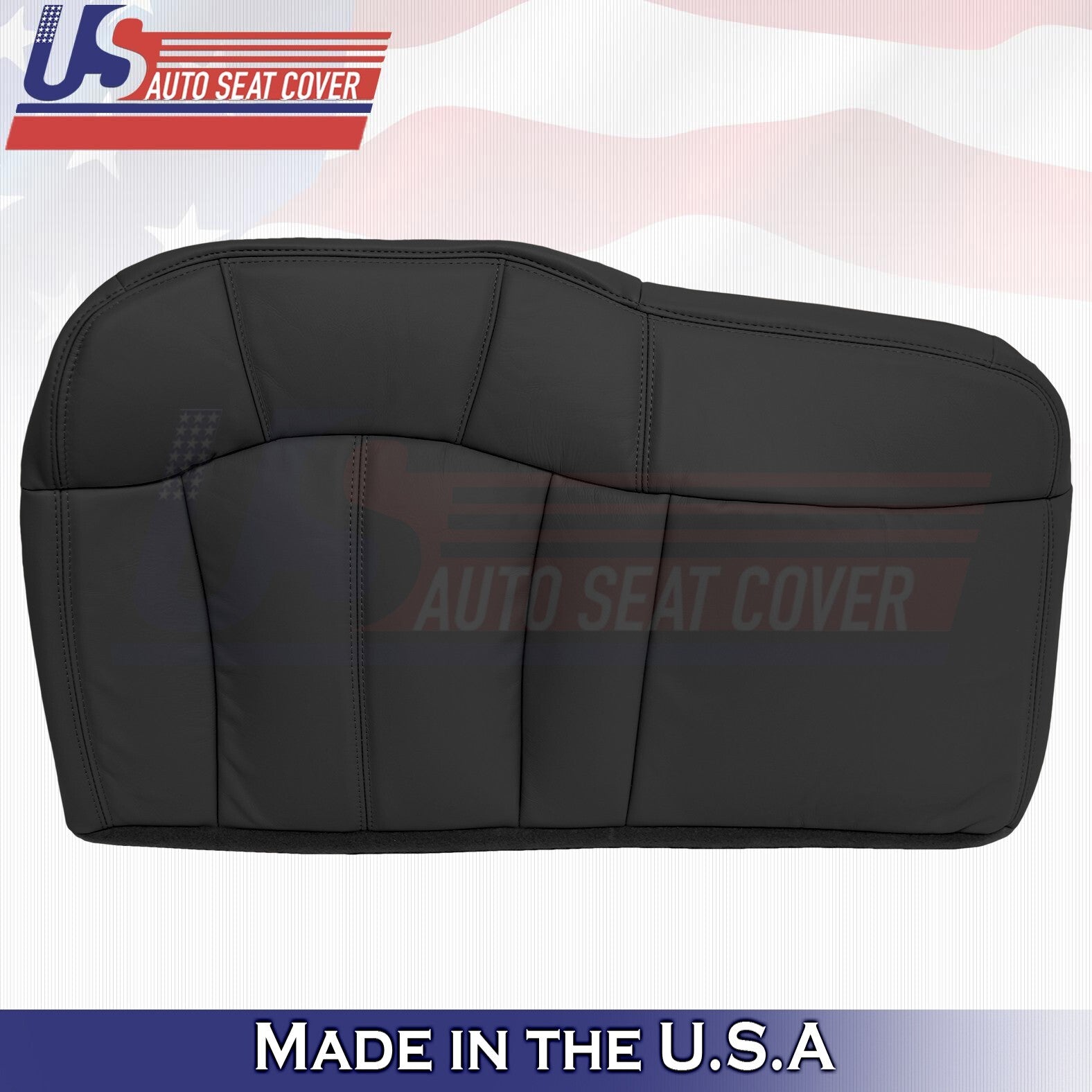 1999 to 2002 For Chevy Silverado 2nd Row Driver&Passenger Top Leather Covers BLK