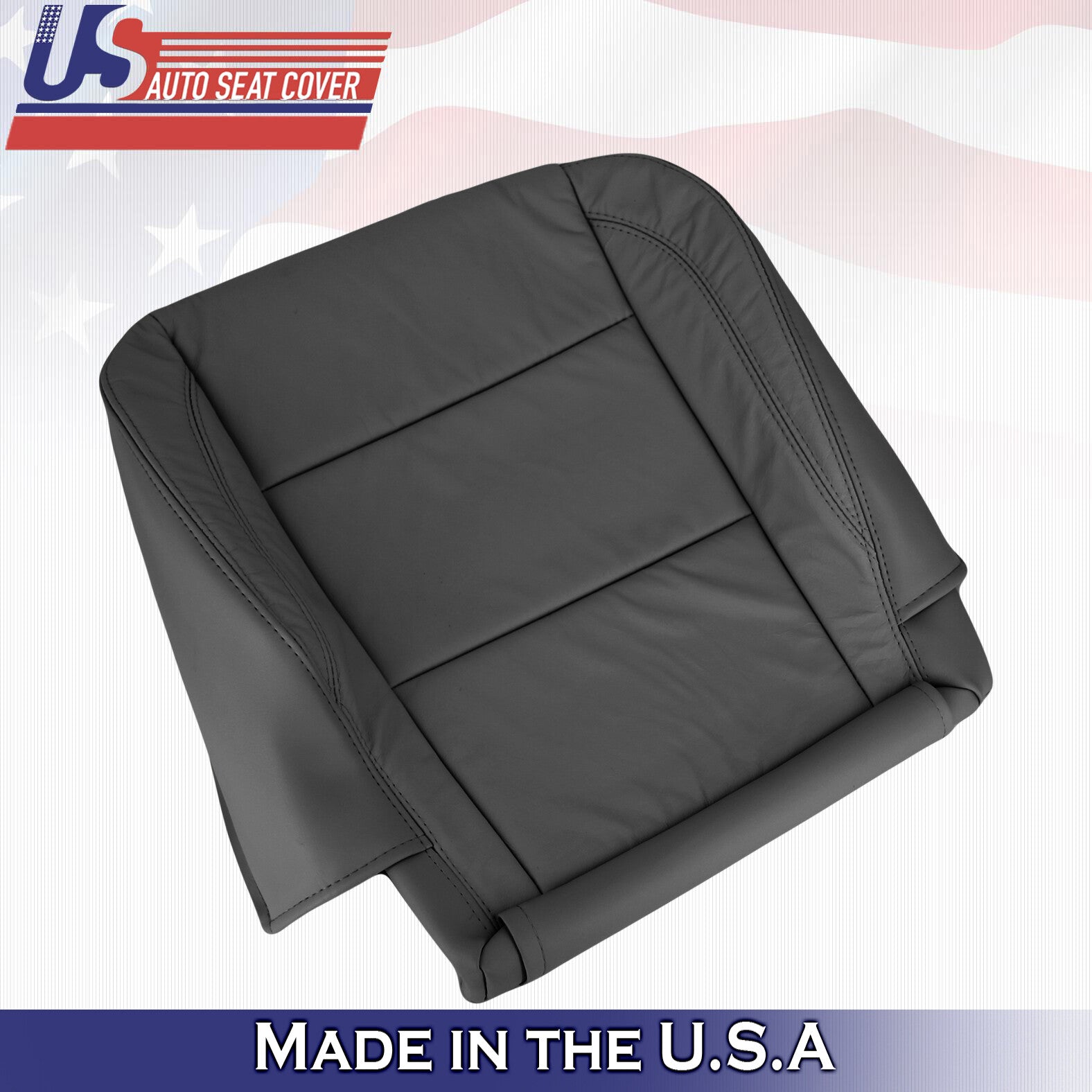 2004 - 2010 For Infinity QX56 Passenger Side Bottom Leather Seat Cover in Black
