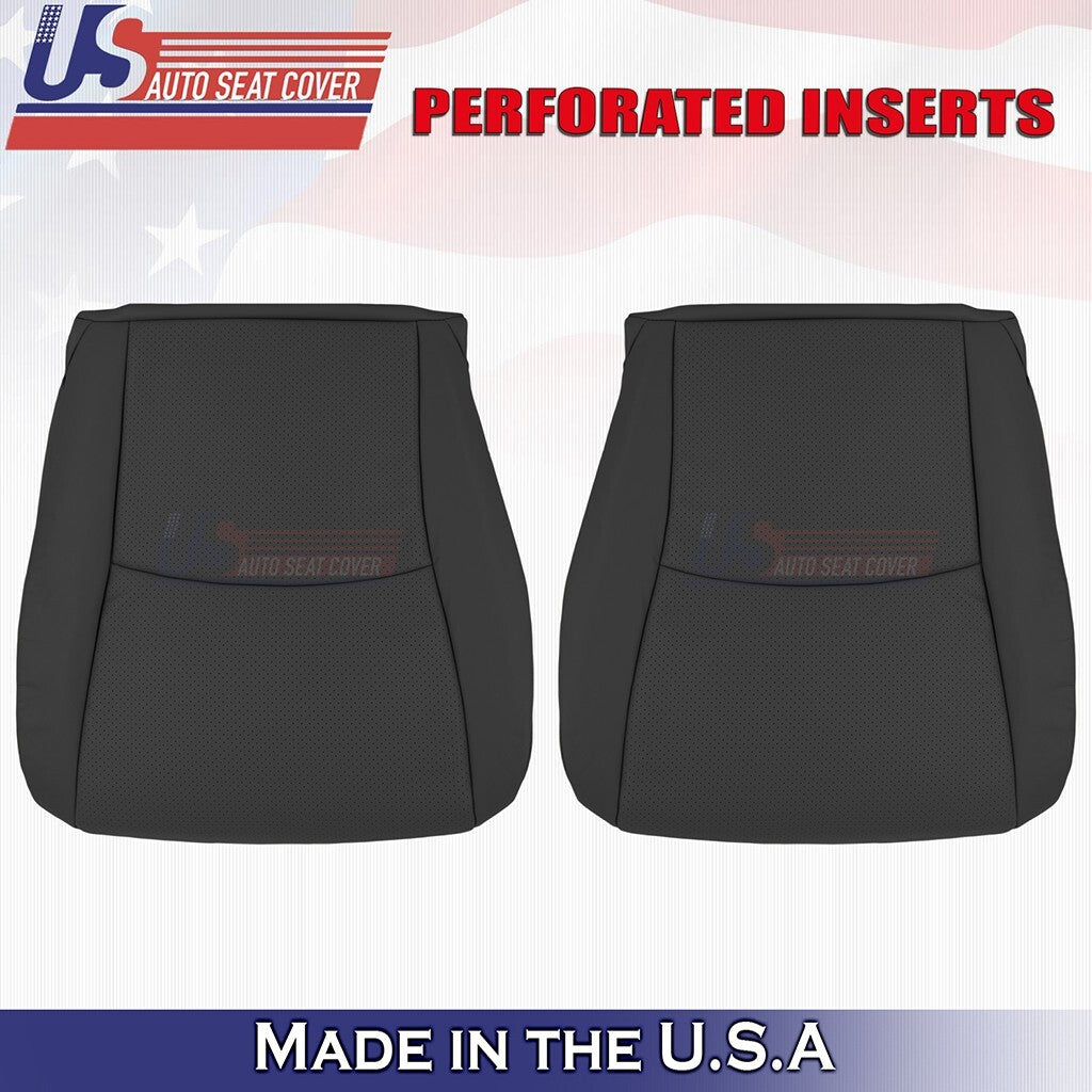 2004 to 2007 For Toyota Highlander Driver & Passenger Bottom Leather Cover Black