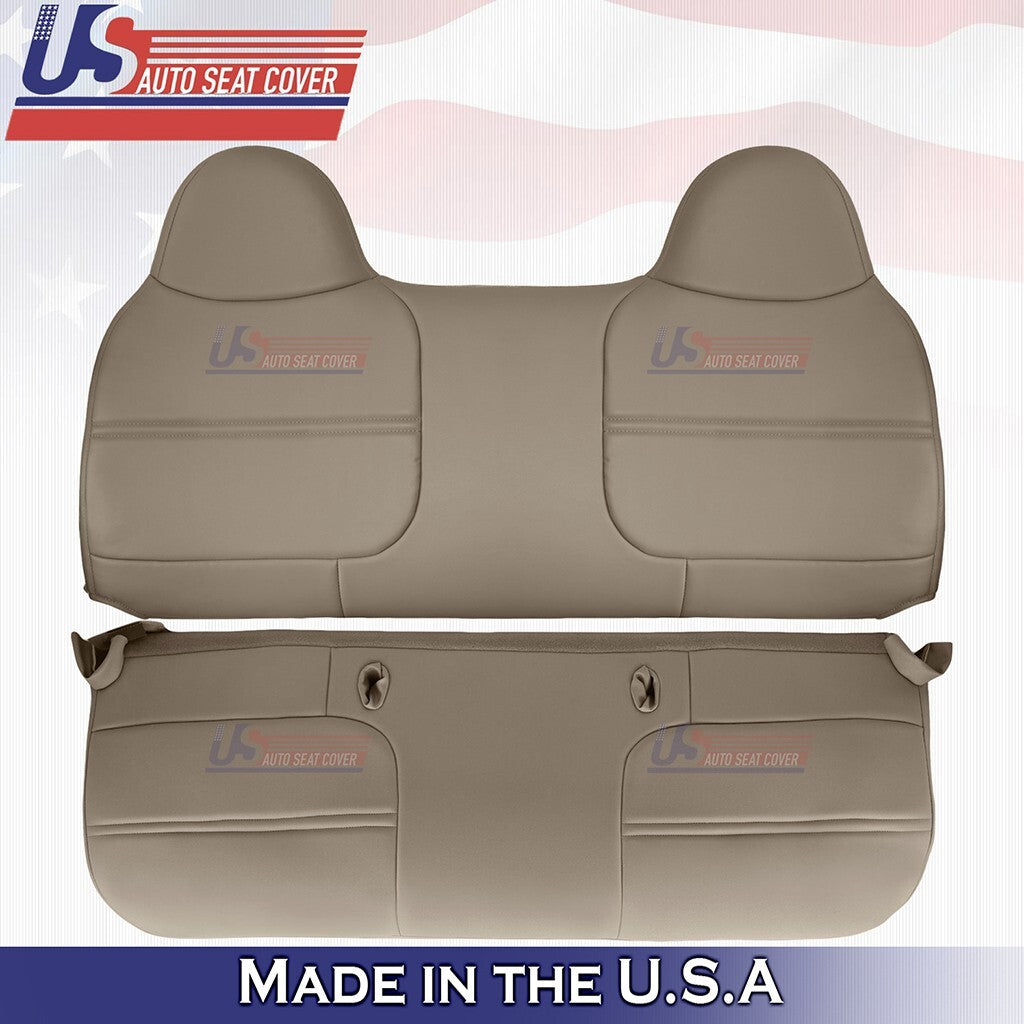 1999 2000 2001 Fits Ford F250XL WT Bench Top & Bottom Vinyl Leather Cover Tan
