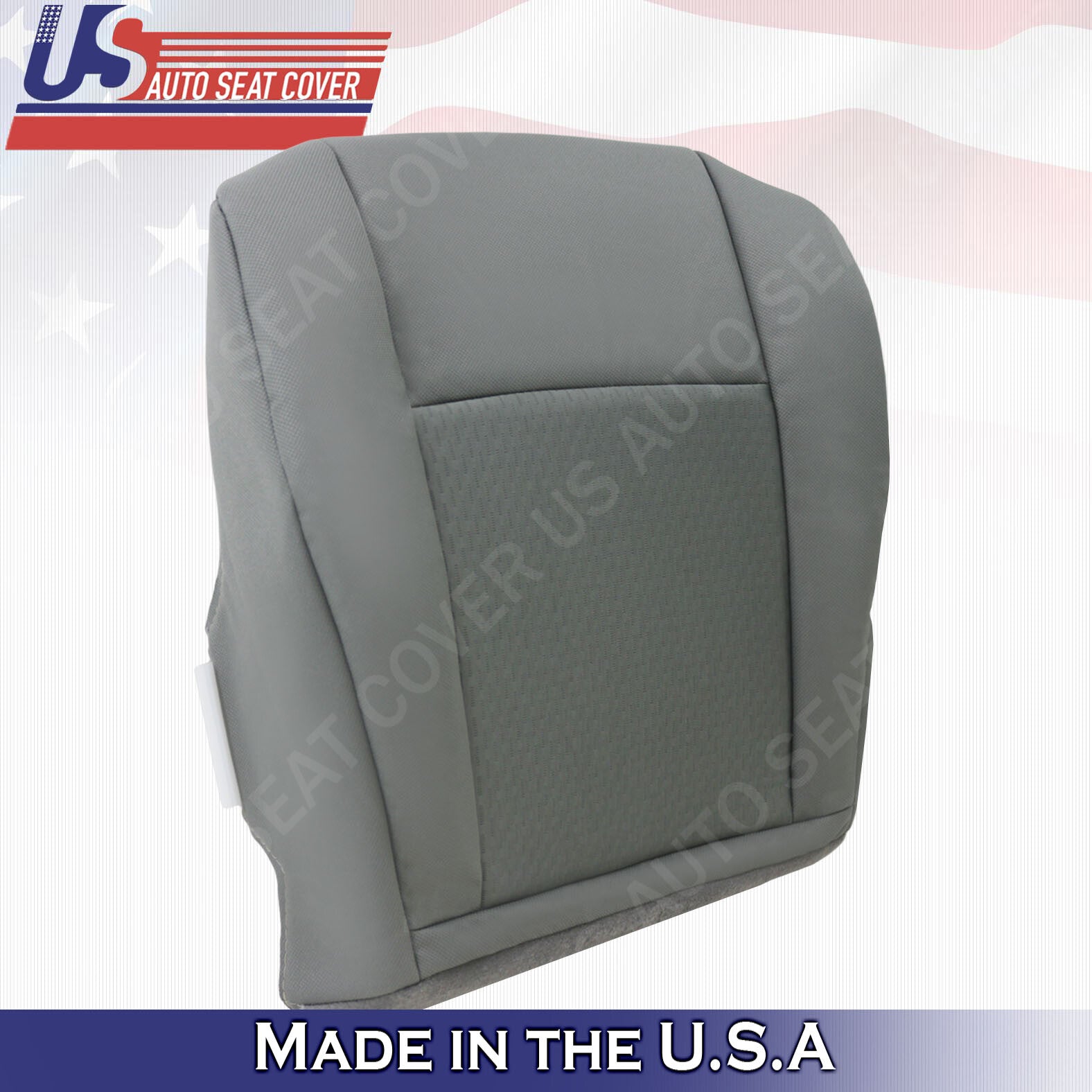 2009 to 2019 Fits Ford E150 Van Driver Bottom Cloth Seat Cover Med. Flint Gray