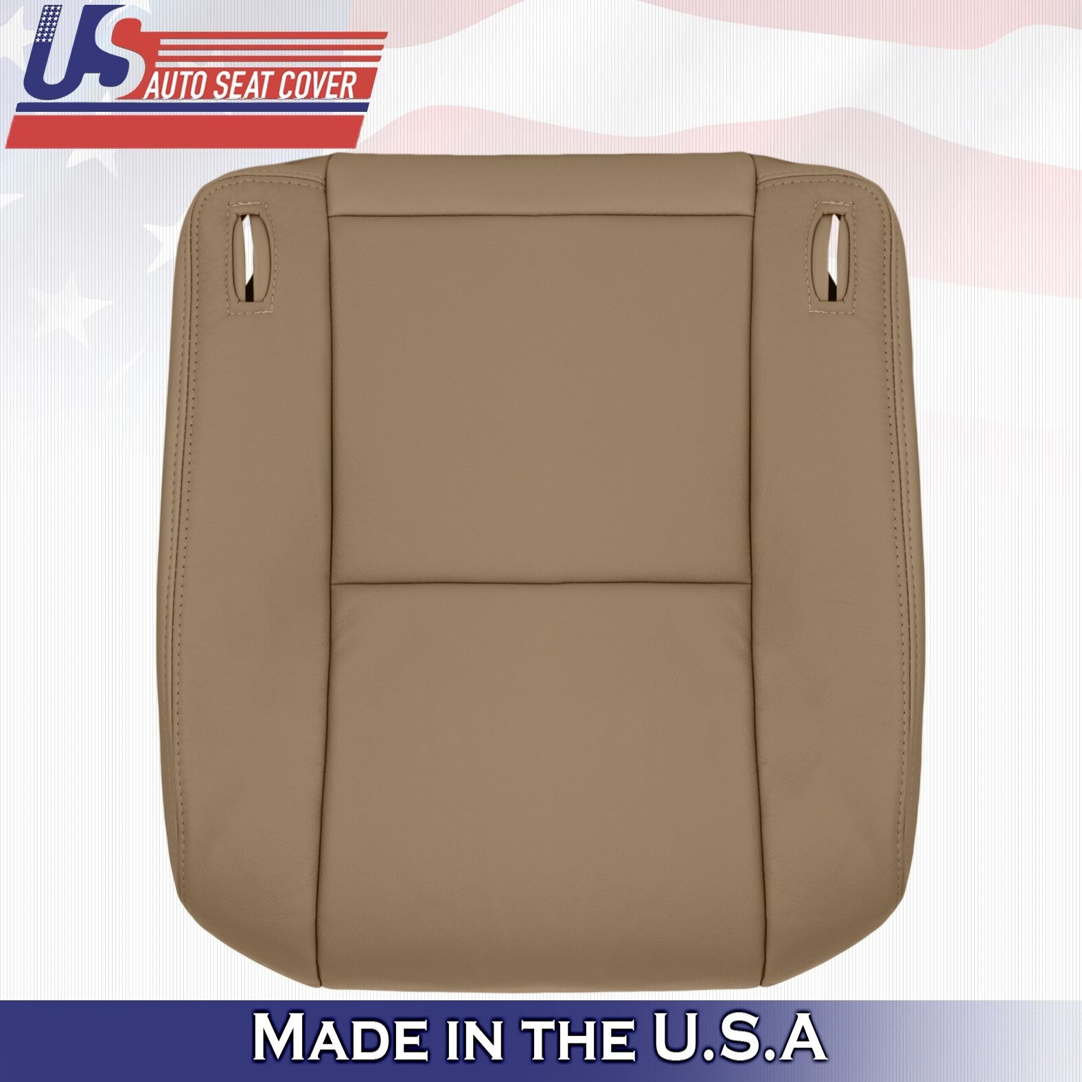 1998 to 2003 For Toyota Sienna Driver & Passenger Bottom Leather Seat Covers Tan