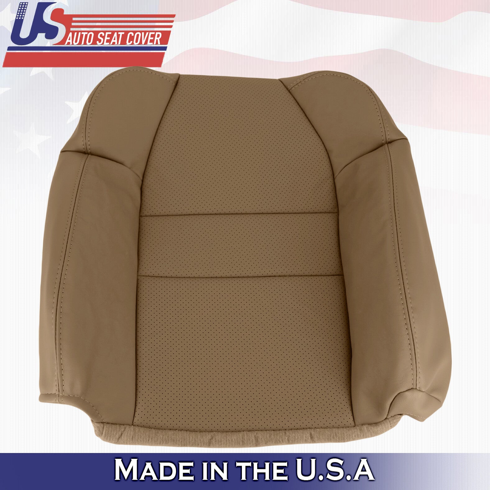 2001 to 2006 For Acura MDX Passenger Side Top Synthetic Leather Seat Cover Tan