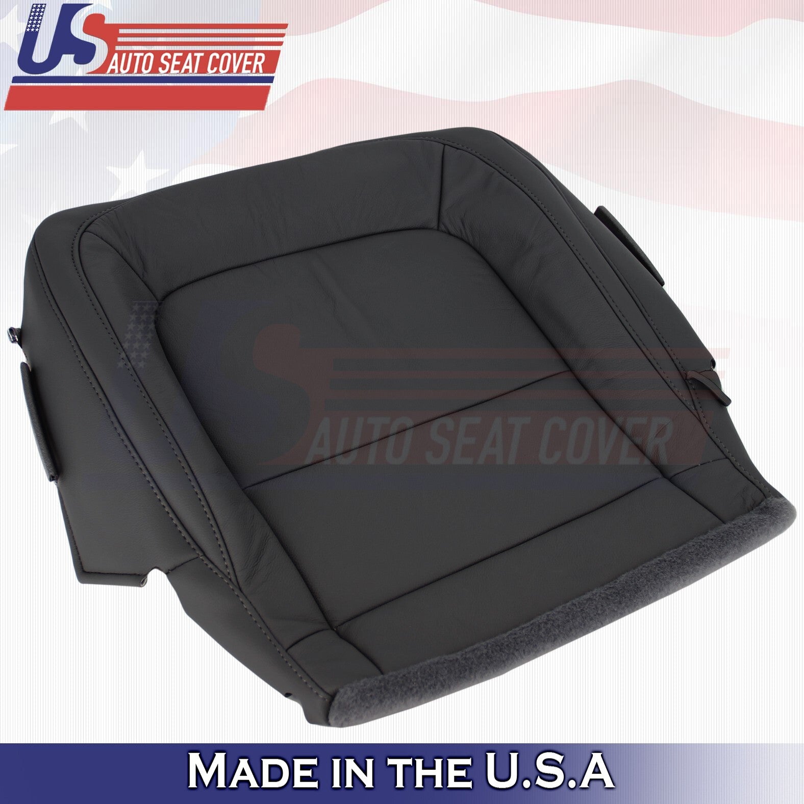 2015 to 2022 Fits GMC Canyon SLT Driver Side Bottom Leather Seat Cover Black