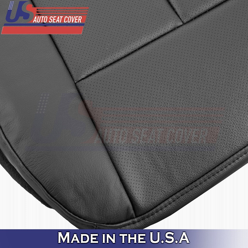 2015 to 2017 Fits Ford Expedition Driver Bottom w/ Perf Leather Seat Cover Black