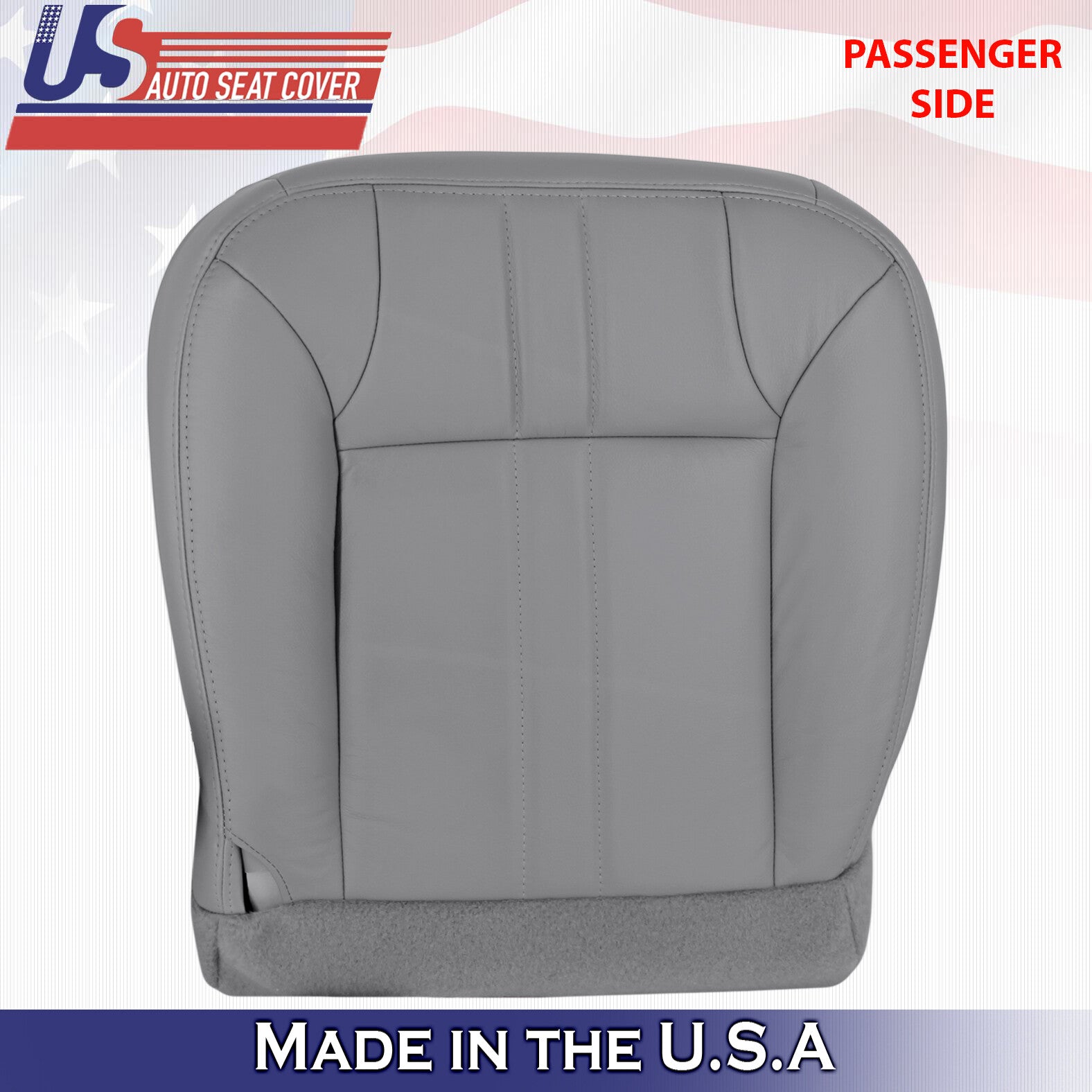 2000 For Ford Excursion XLT Passenger Top Bottom Armrest Leather Seat Cover Gray