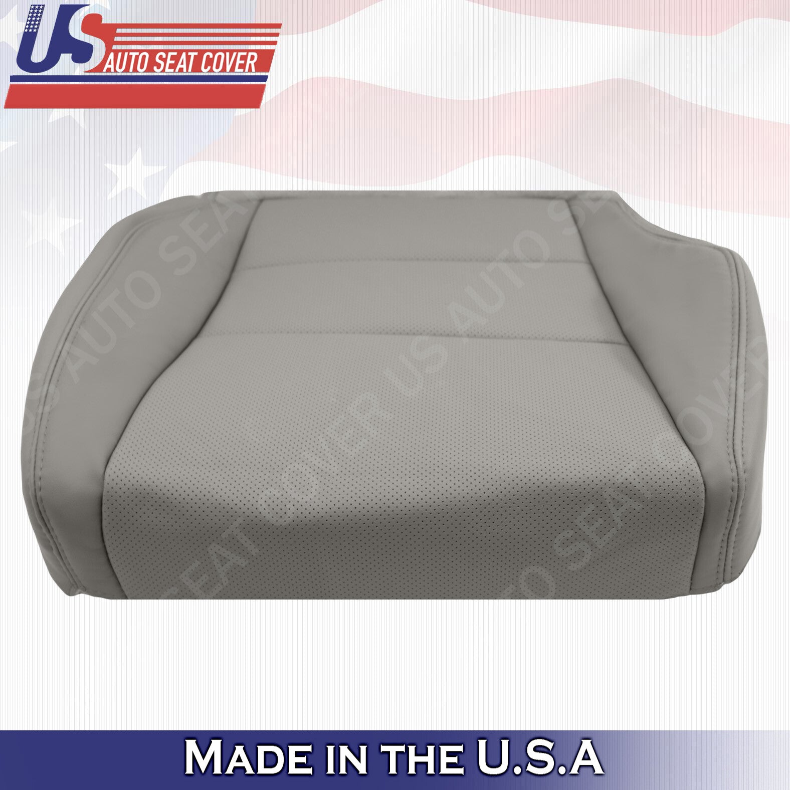 Fits 2007- 2012 Acura RDX Passenger Bottom Perforated Leather Seat Cover in Gray