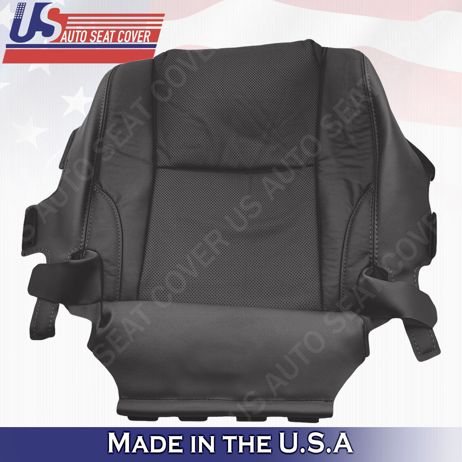 Fits 2008 Lexus IS250 IS350 Driver Side Bottom Seat Perforated Leather- Black
