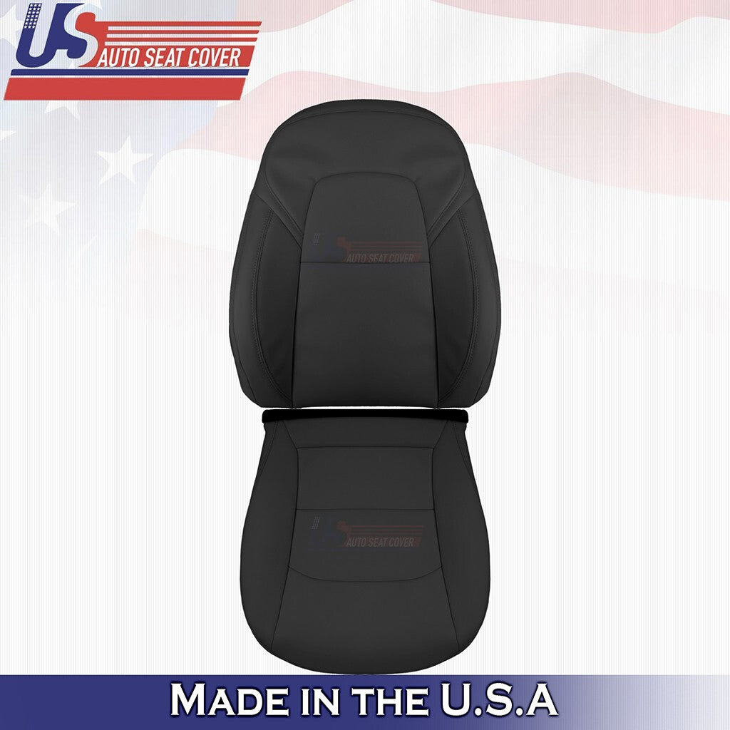 2020 to 2024 For Tesla Model Y Long Range Driver Bottom & Top Vinyl Cover Black
