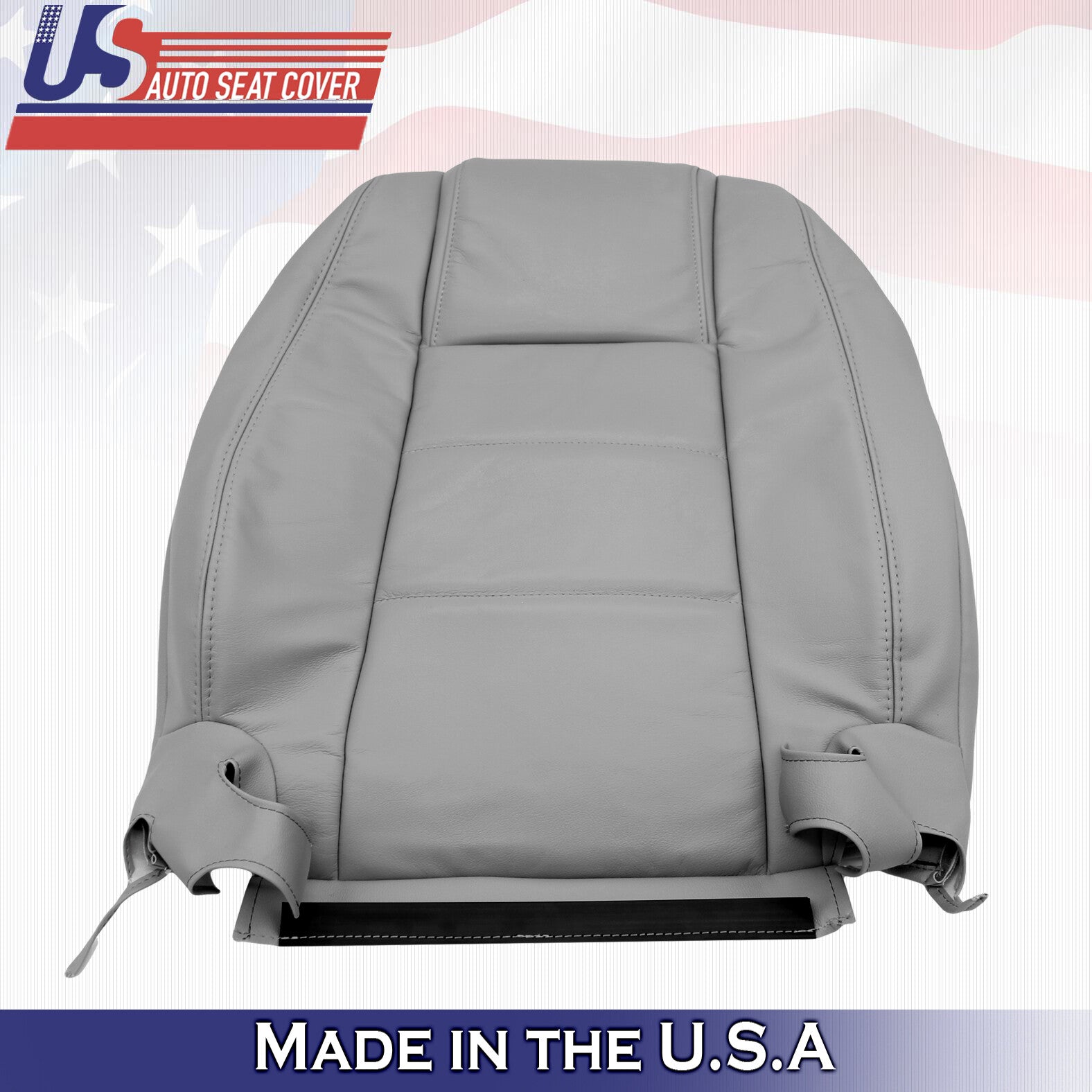 2005 to 2009 For Ford Mustang V6 Driver Side Top Leather Seat Cover in Gray