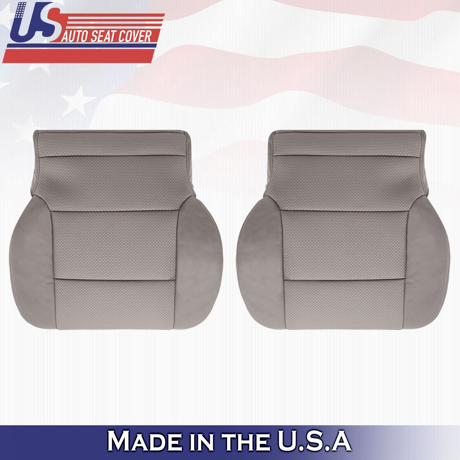2014 - 2019 Fits Chevy Silverado DRIVER & PASSENGER Bottom Cloth Seat Cover Tan