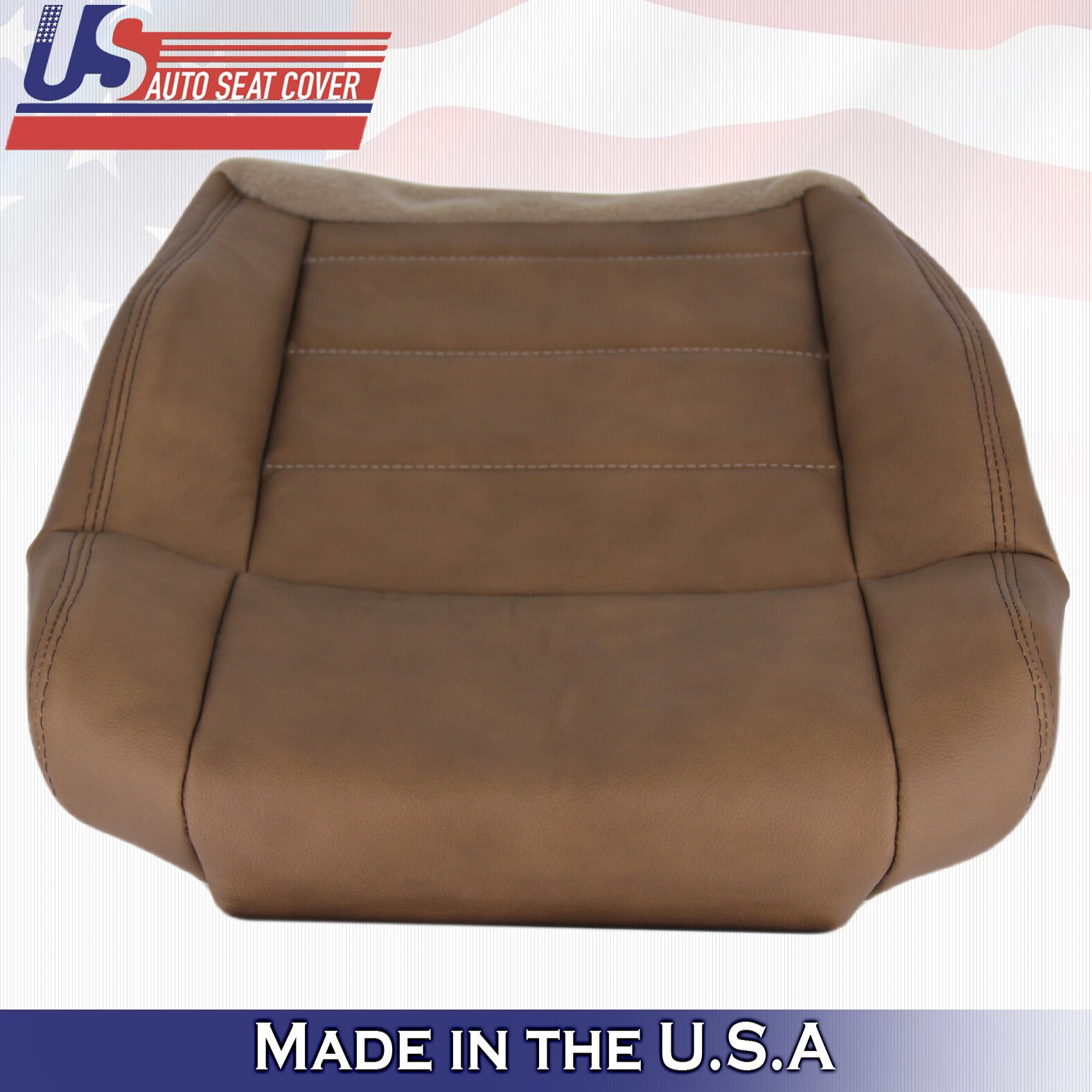 2007 - 2010 Fits for Jeep Wrangler Rubicon Passenger Bottom Leather Cover Dk Tan