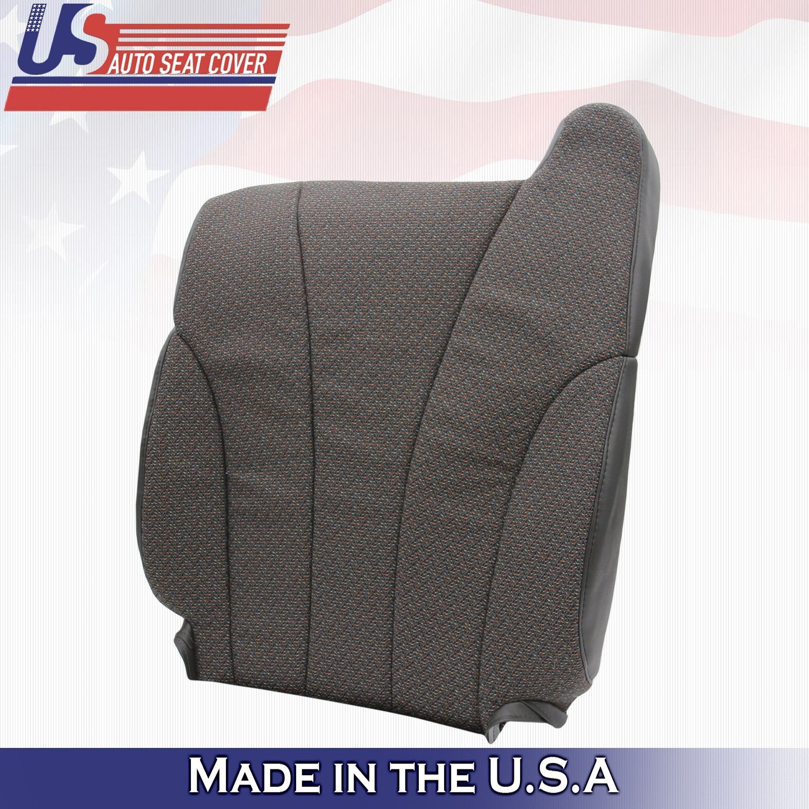 1999-2002 For Chevy Silverado 1500 WT Cloth Front Top Seat Covers Dark Graphite