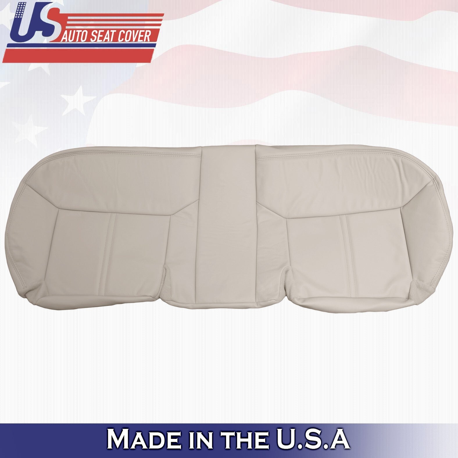 2003 to 2011 For Lincoln Town Car Rear Bench Bottom Leather Cover Lt Parchment