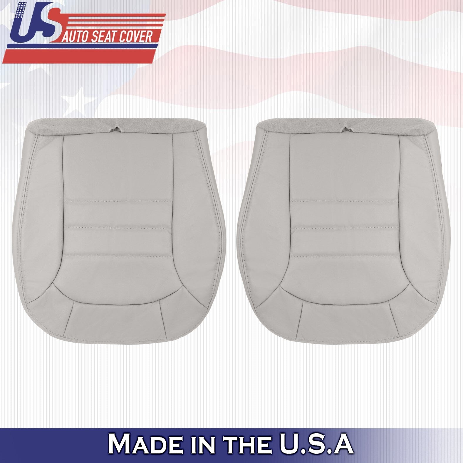 2002 -2004 Fits Jeep Liberty Front Set Bottoms &Tops Leather Seat Covers Taupe