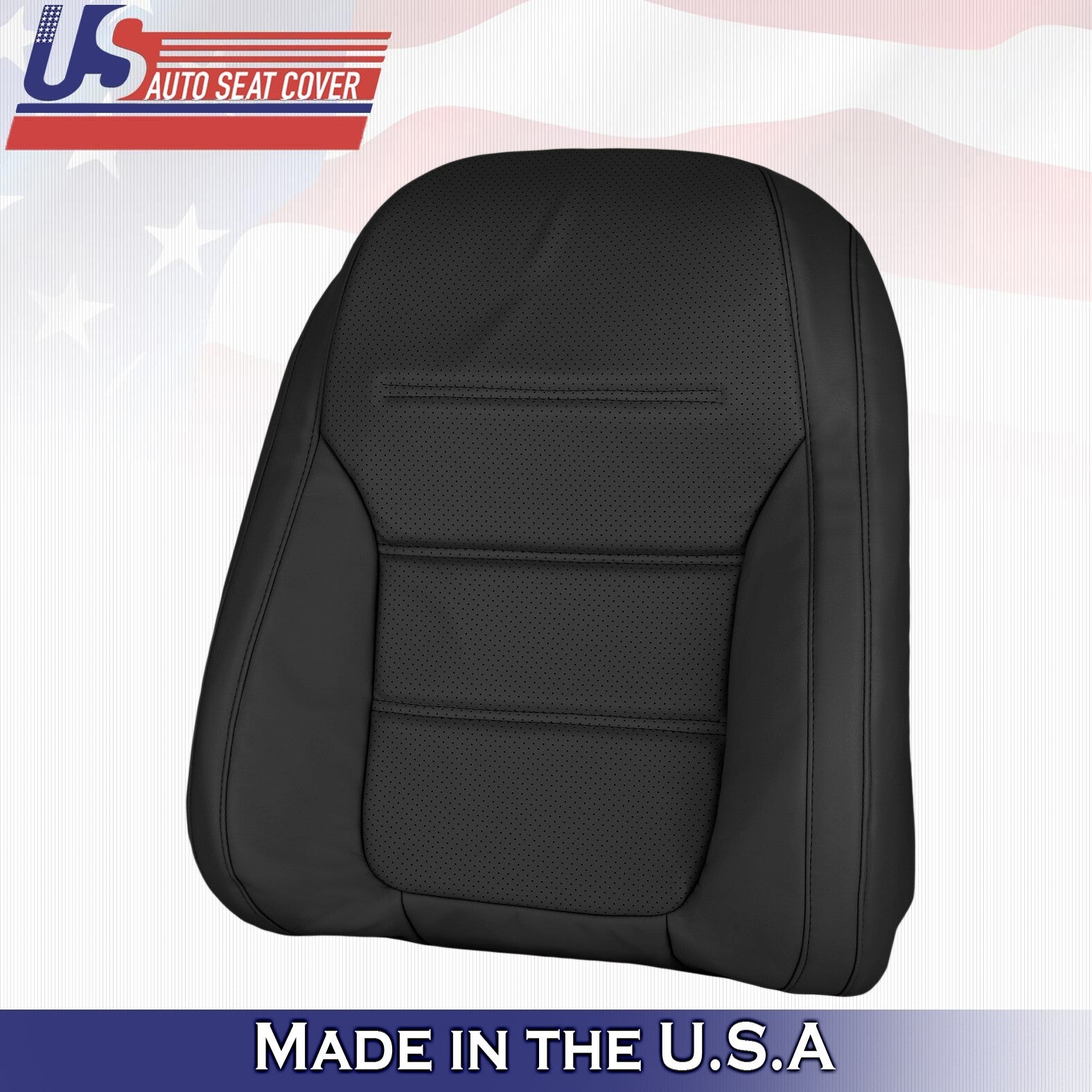 2011-2017 Fits Volkswagen Jetta Driver Bottom & Top Leather Seat Cover Black