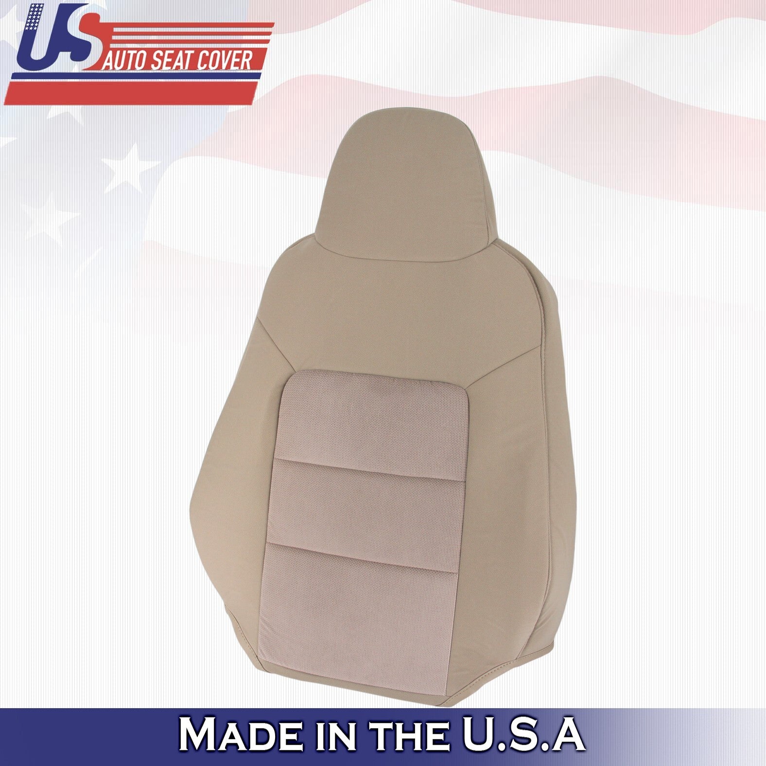 2003 2004 For Ford Expedition XLT Front 2x Top & 2x Bottom Cloth Seat Covers Tan