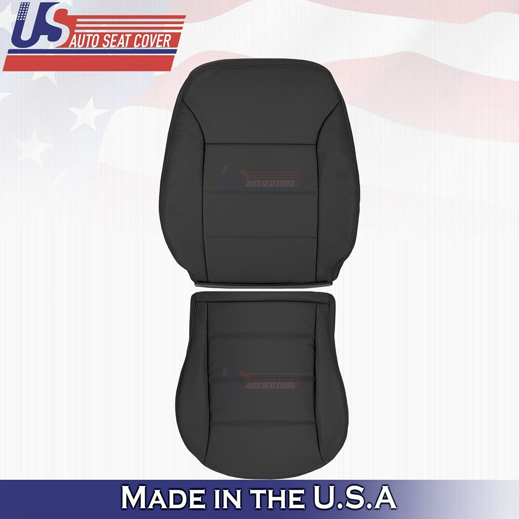 1999 to 2004 For Volkswagen Jetta Front Set Bottoms & Tops Vinyl Cover Black