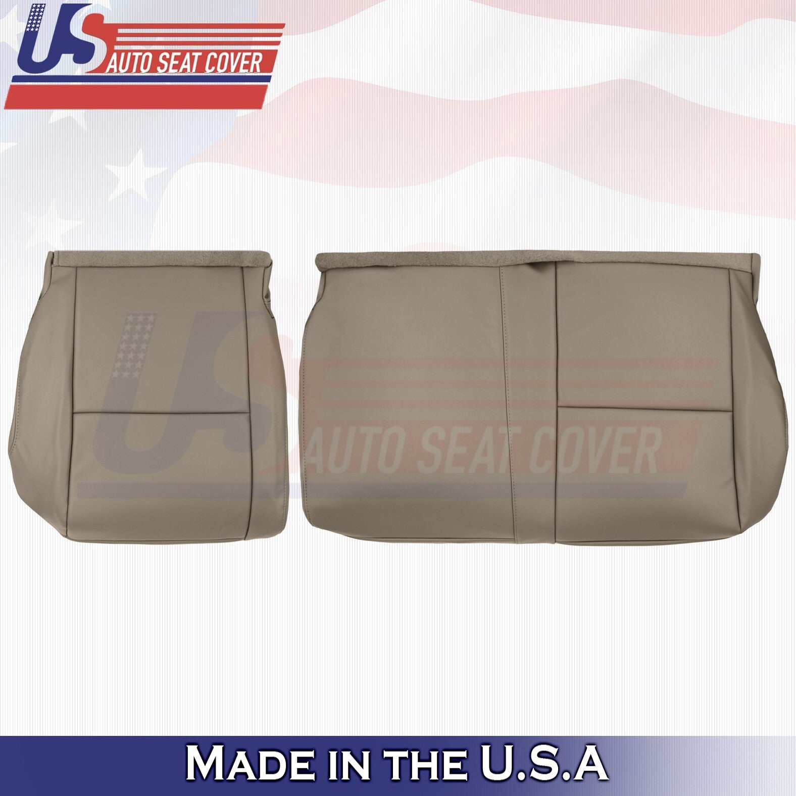 2007-2010 FITS Toyota Tundra Rear Driver &Passenger Bottoms Leather Cover Tan