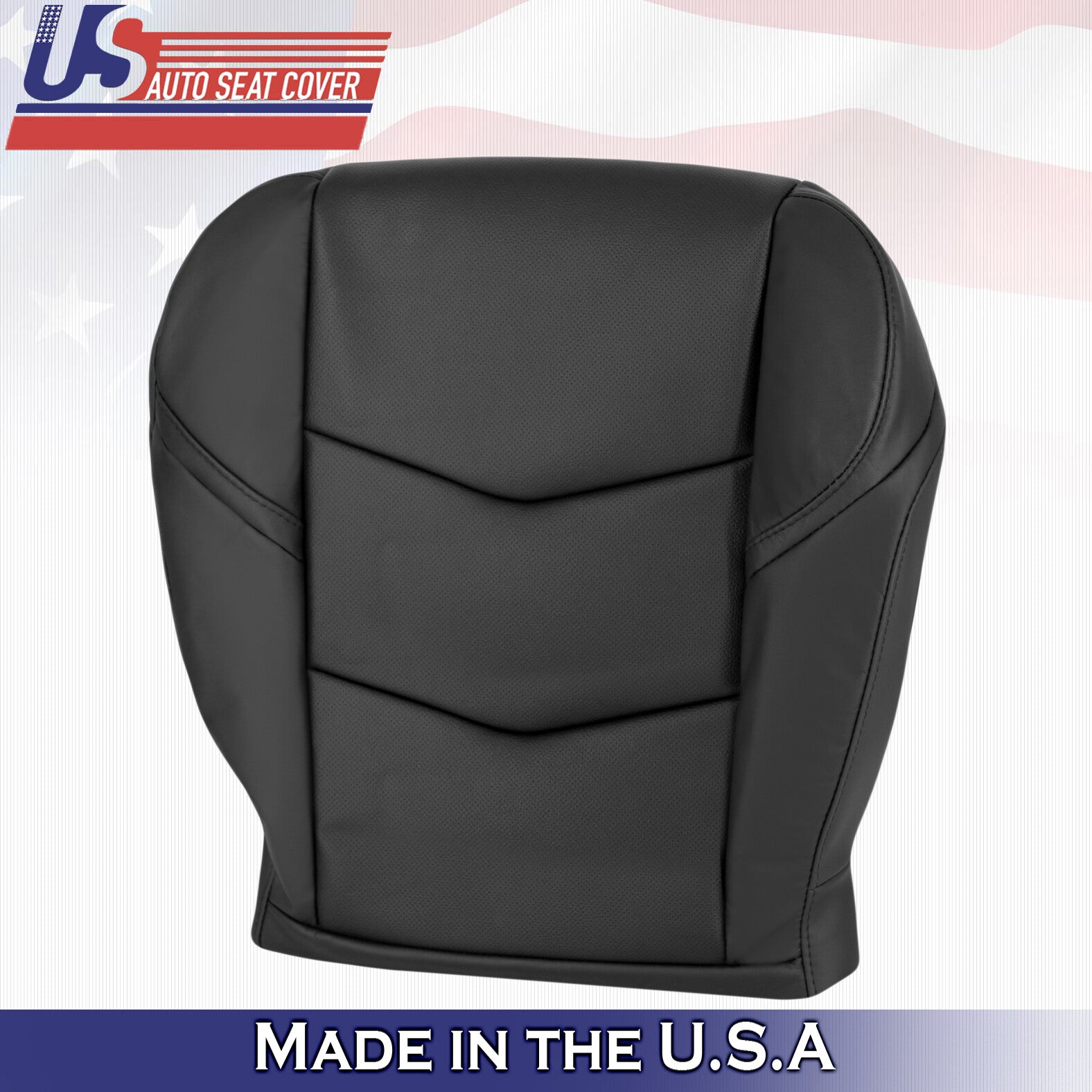 2015 to 2020 For Cadillac Escalade Passenger Bottom Leather Seat Cover Jet Black