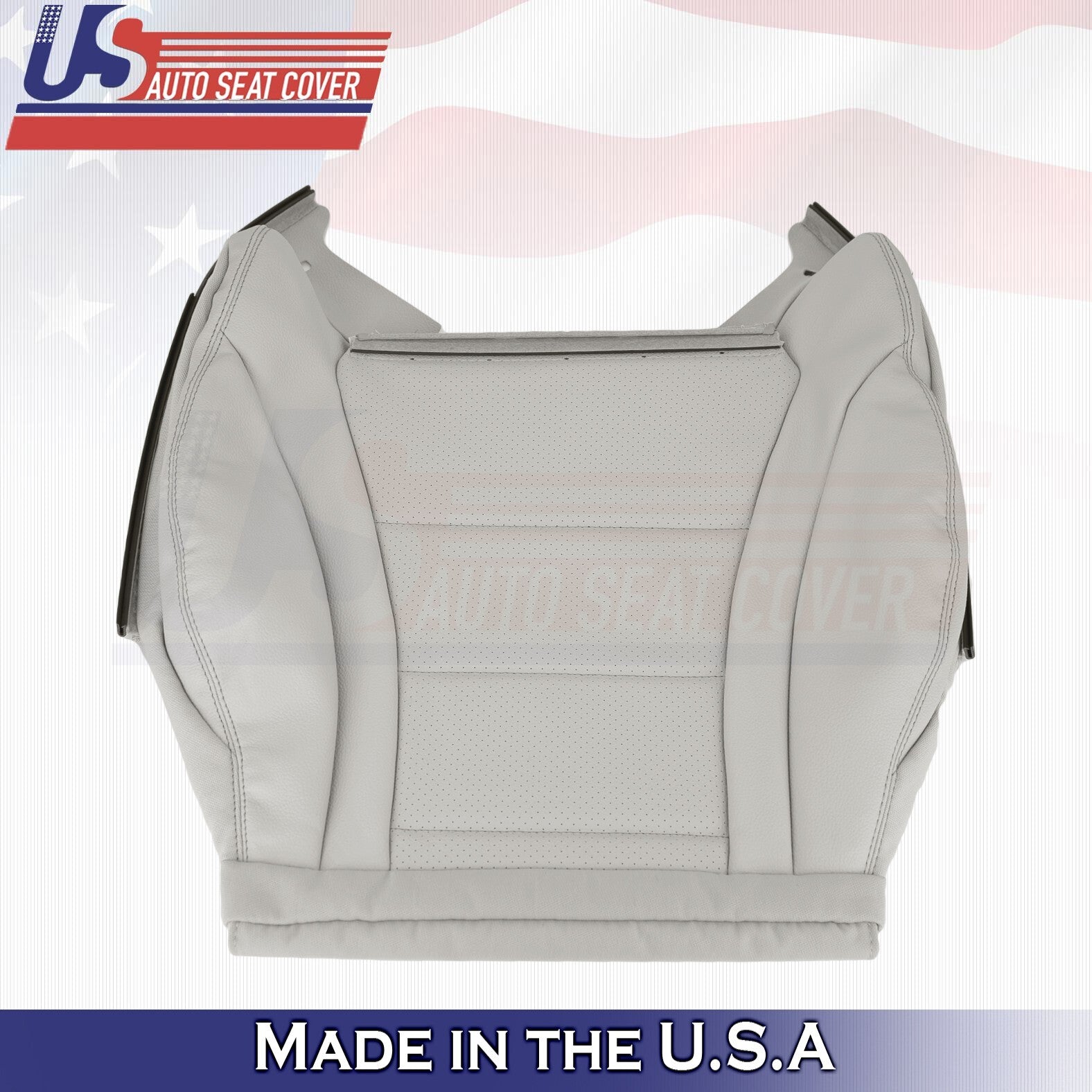 2015 to 2021 For Mercedes Benz C-Class Passenger Bottom Leather Seat Cover Gray