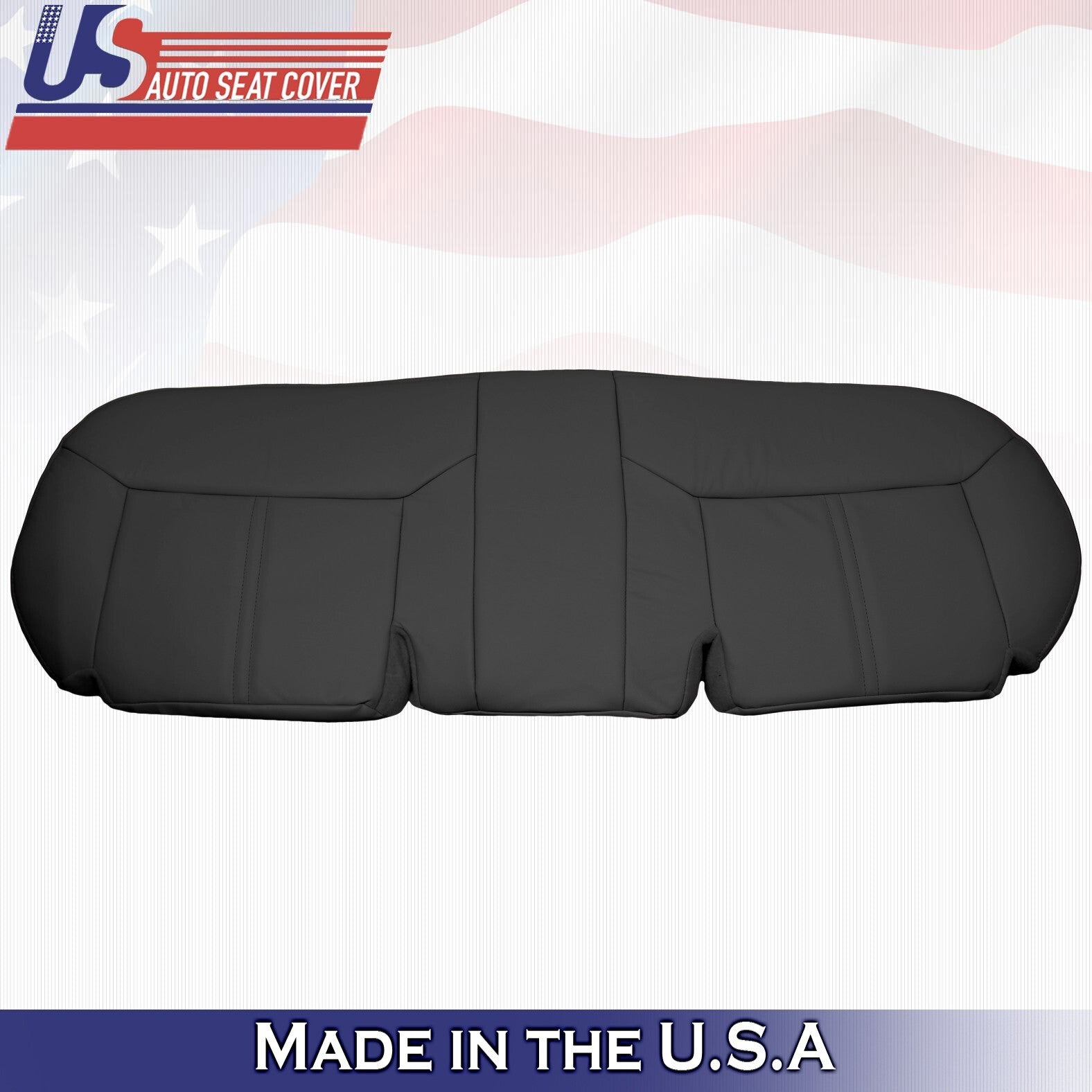 2003 2004 2005 For Lincoln Town Car Rear Bench Bottom Leather Cover Black