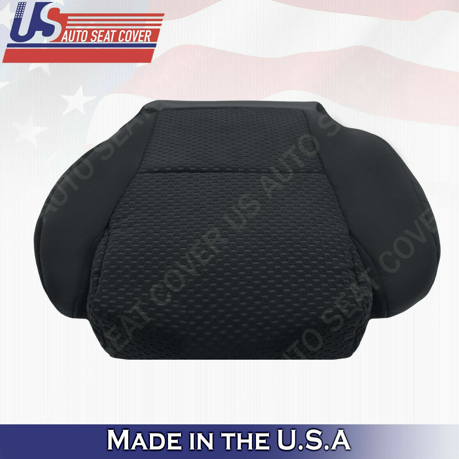 Front Driver & Passenger Black Cloth Seat Covers Fits 2007 to 2012 Toyota Tundra