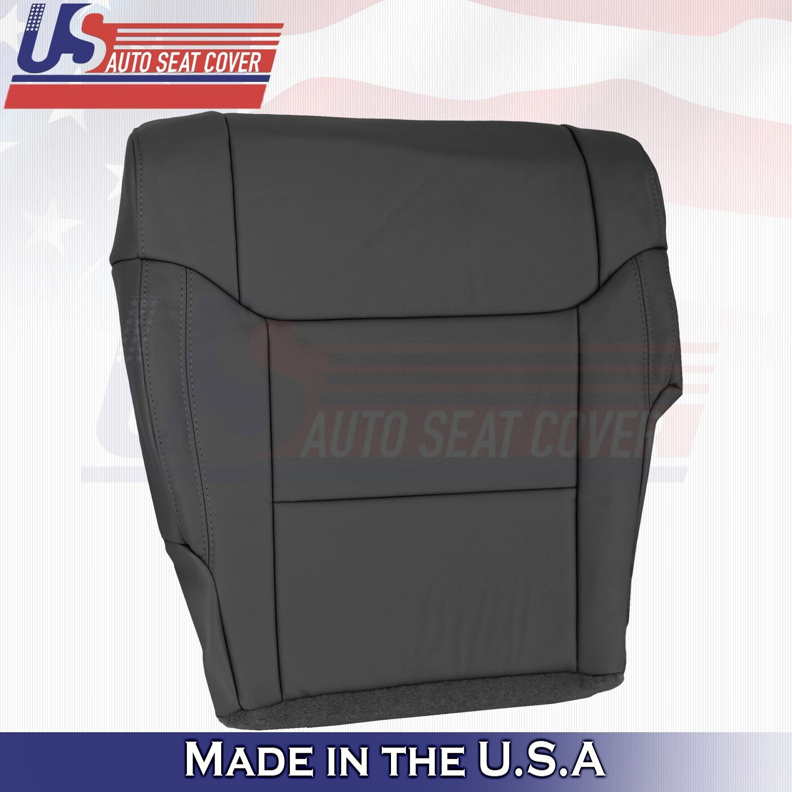 2014 to 2018 For Toyota Tundra Passenger Top & Bottom Leather Seat Covers BLACK