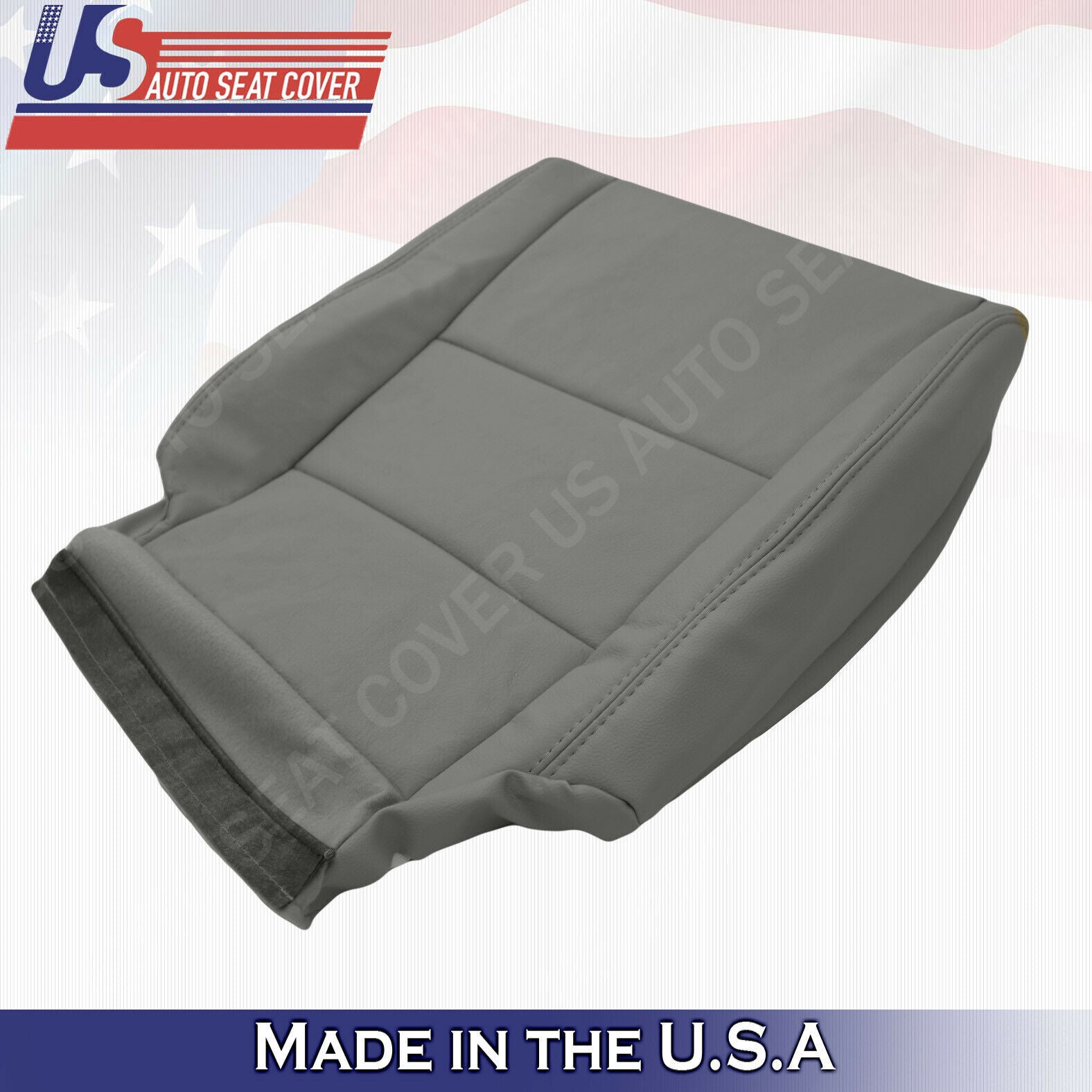 2011 2012 For Honda Accord Sedan Driver Top & Bottom Leather Seat Covers Gray