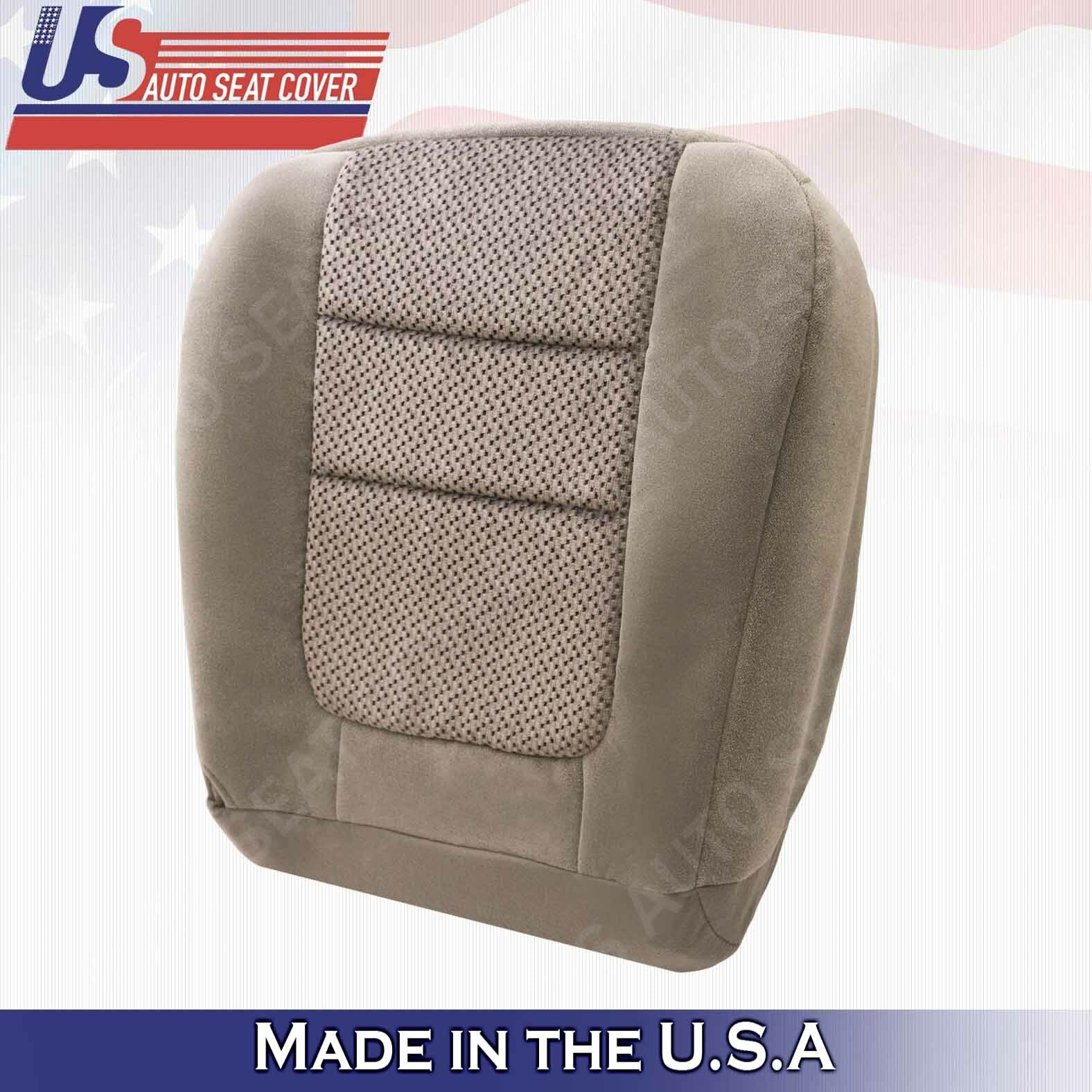 2001 Ford F250 F350 F450 XLT Driver & Passenger Bottoms Cloth Seat Cover Tan