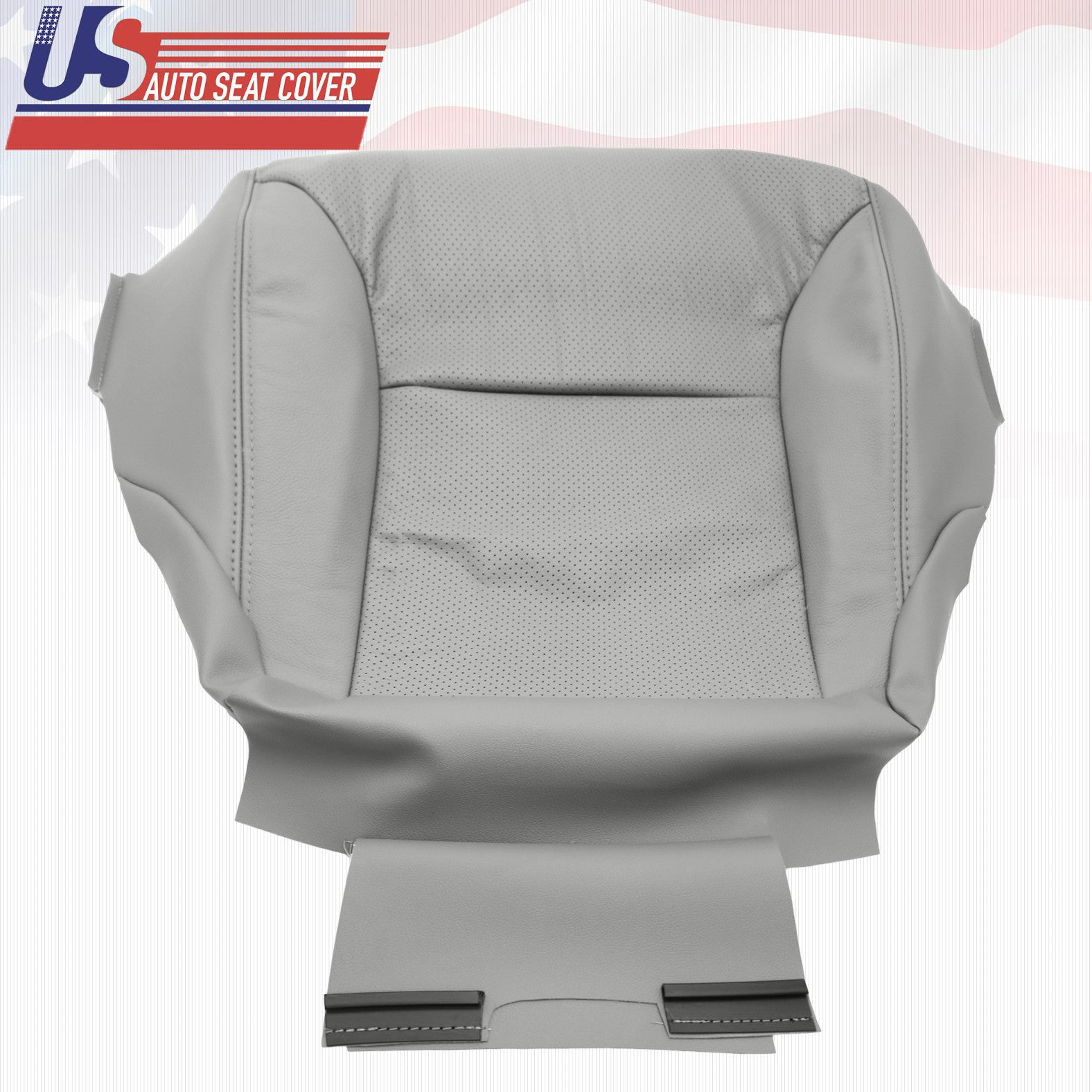 Fit 2003 - 06 Lexus ES300 - 330 Driver Bottom Perforated Leather Seat Cover Gray