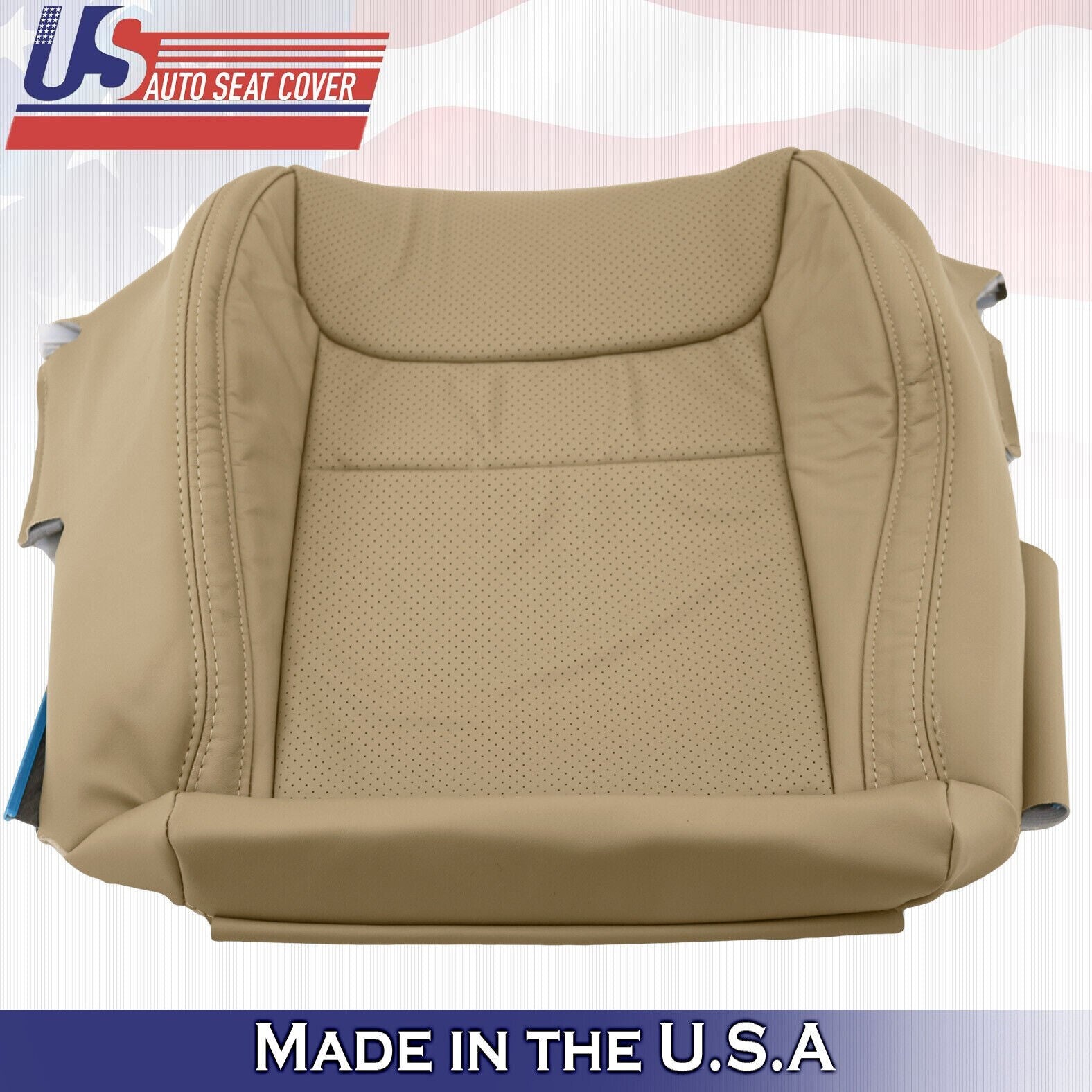 2002 For Toyota Highlander Passenger Top & Bottom Leather Seat Covers Tan