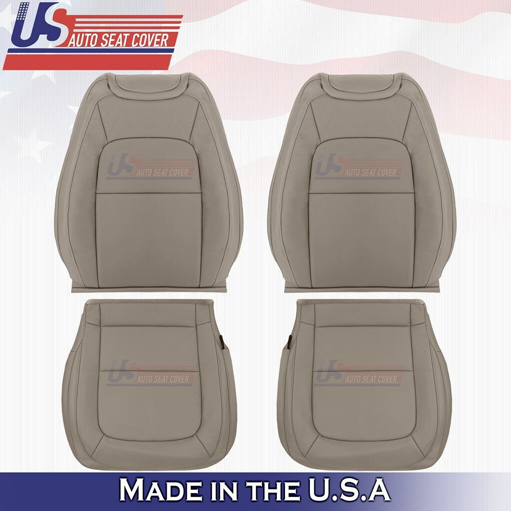 2015 to 2022 For GMC Canyon SLT Front Set Tops &Bottoms Leather Seat Cover Tan