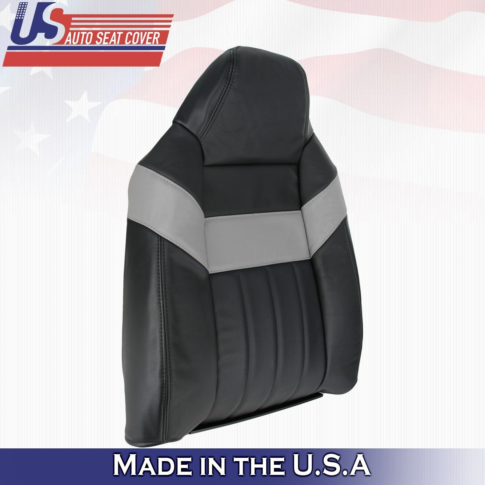 2005 For Ford F250 F350 Harley Davidson Driver Top & Bottom Leather Covers Black