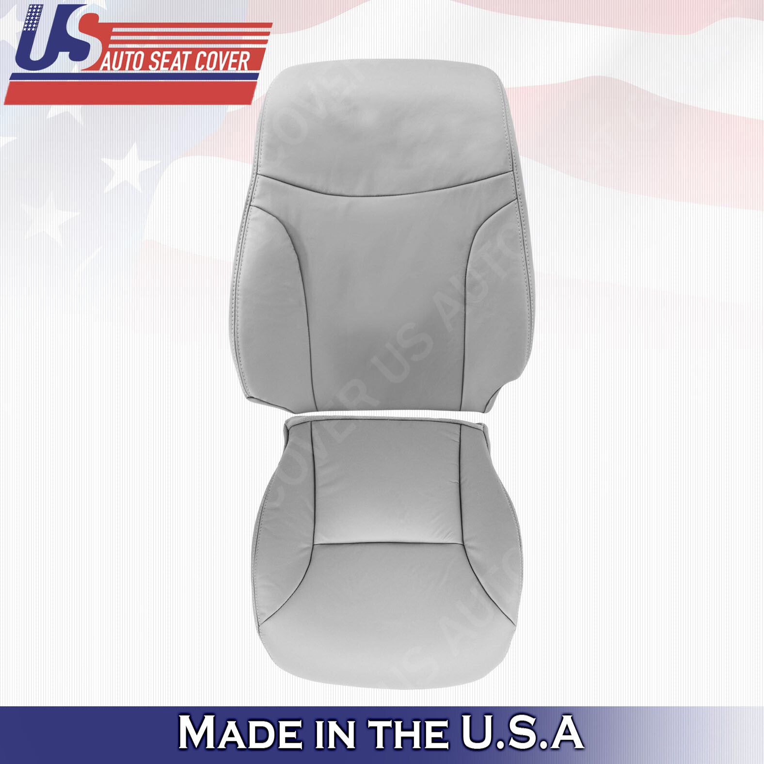 Fits 2002 to 2006 Lexus ES300 ES330 Front Set Top & Bottom Leather Cover Gray