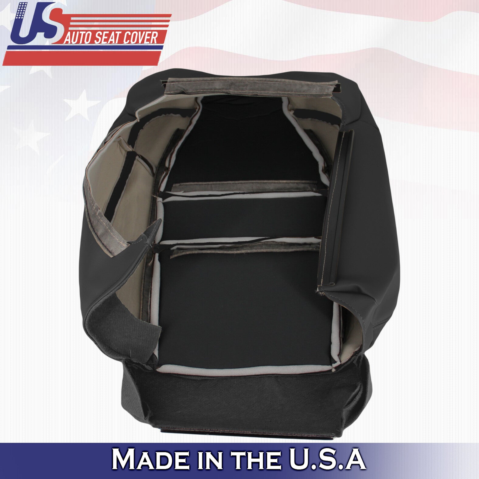 2003 For Acura MDX Driver Side Top & Bottom Synthetic Leather Seat Covers Black
