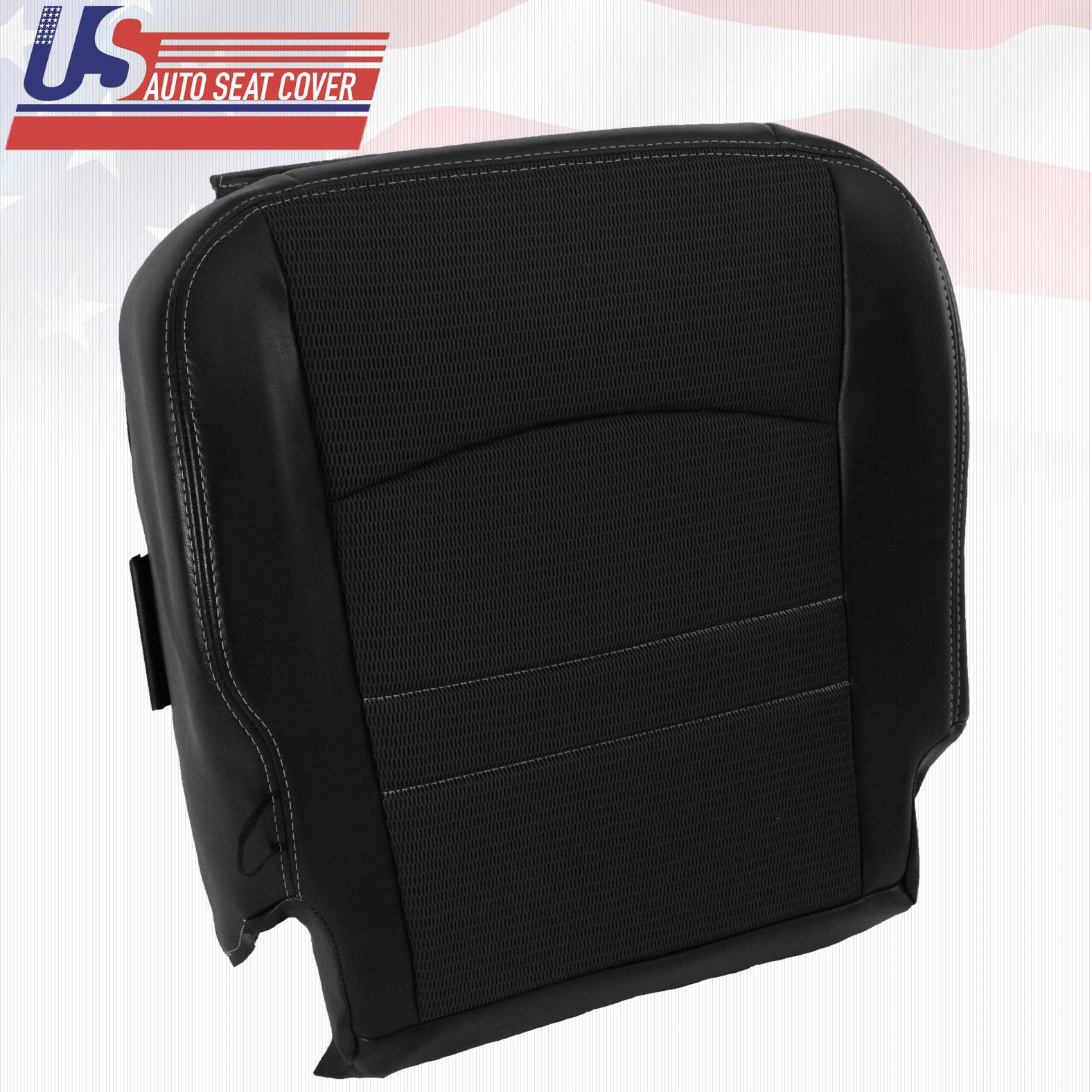 2011 2012 For Dodge Ram Sport Passenger Bottom Cloth/Vinyl Seat Cover Dark Gray