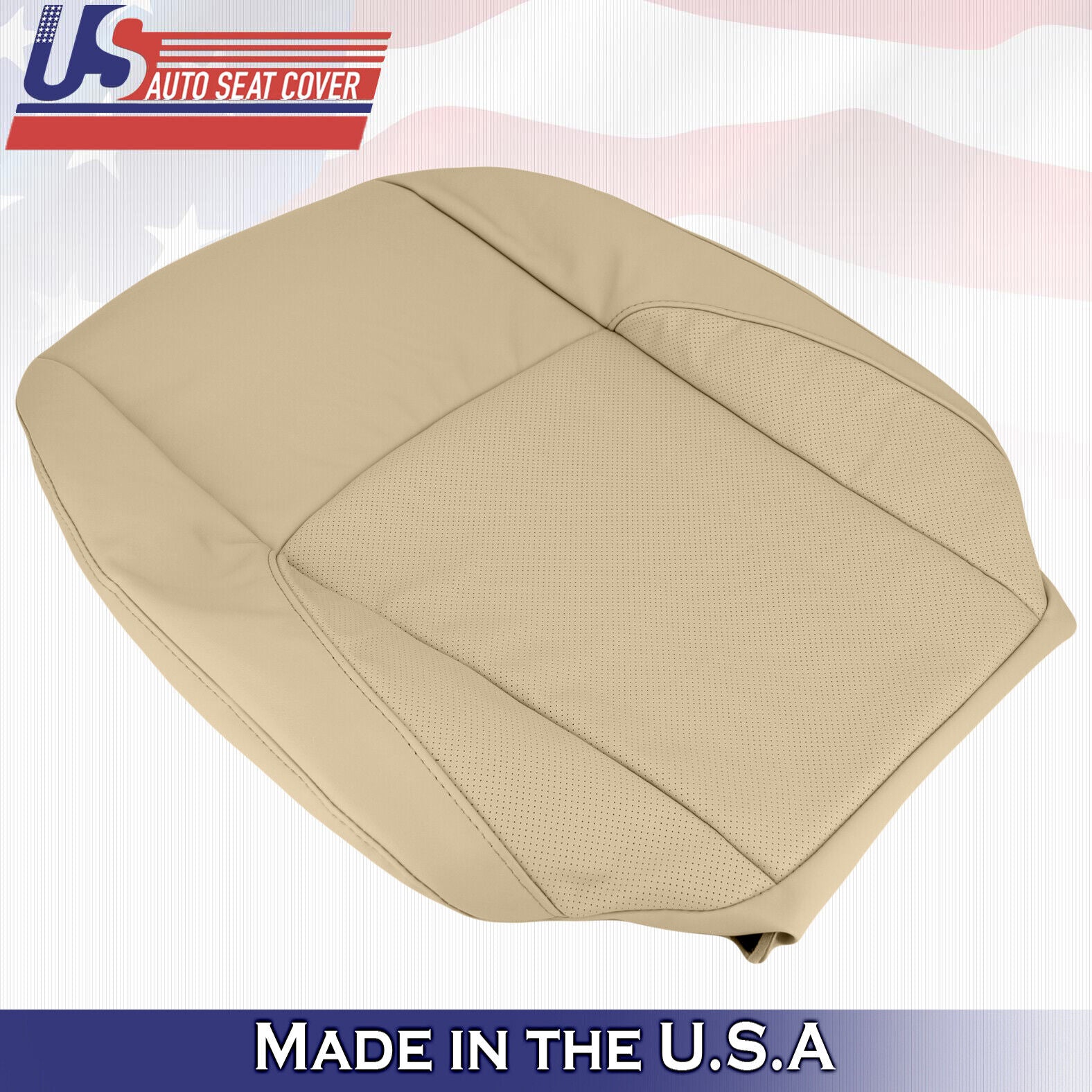 Passenger Upper Leather Seat Cover Replacement Tan Fit for Lexus ES350 2007 2008