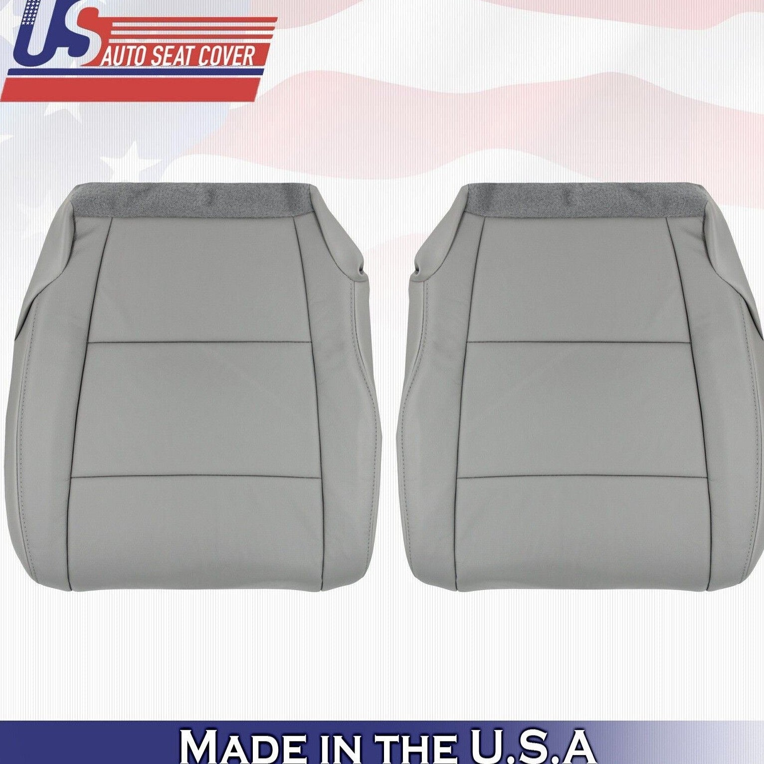 2014 For Honda Pilot Driver Passenger Bottom Synthetic Leather Seat Covers Gray