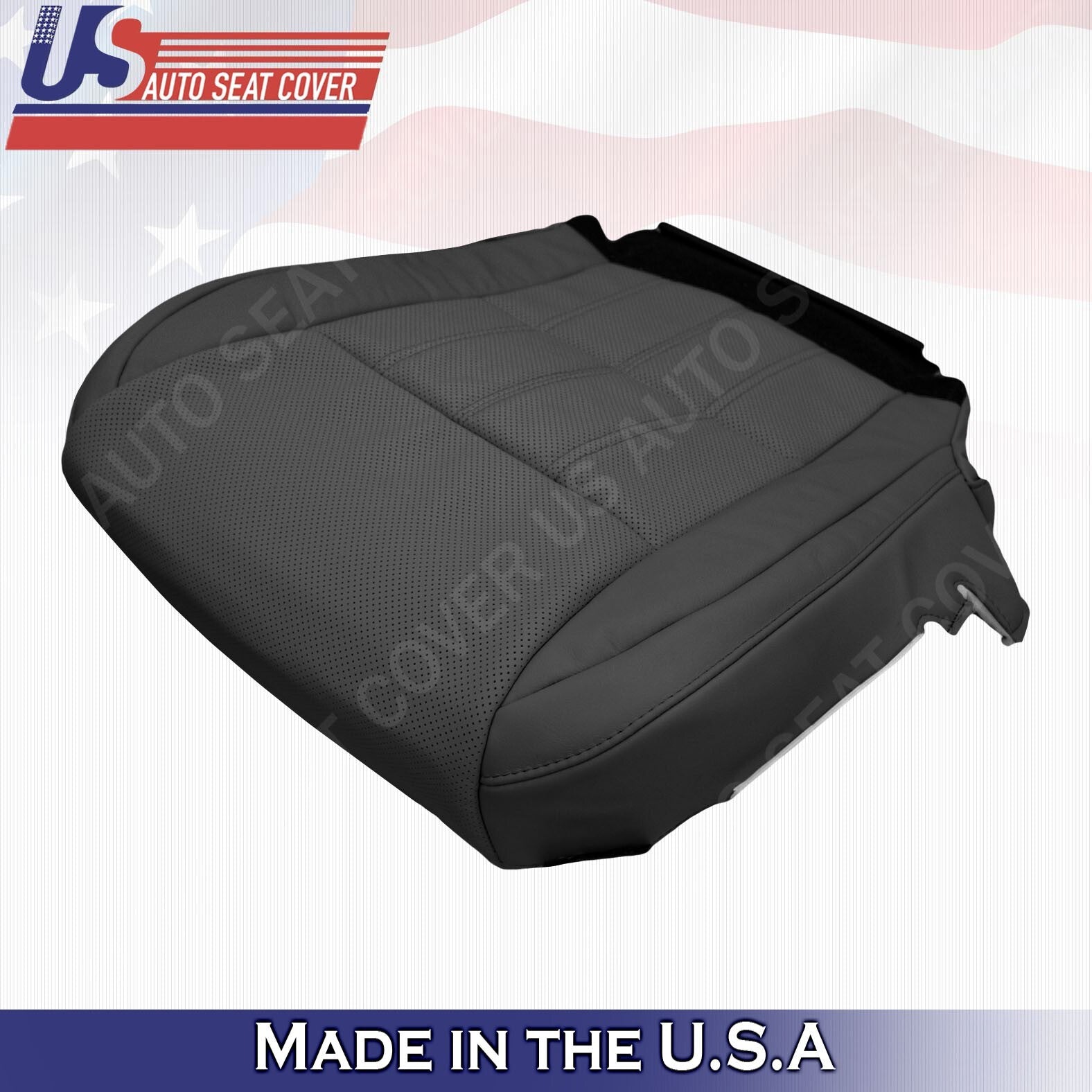 2013 to 2018 For Lexus ES350 DRIVER Bottom Perforated Leather Seat Cover Black