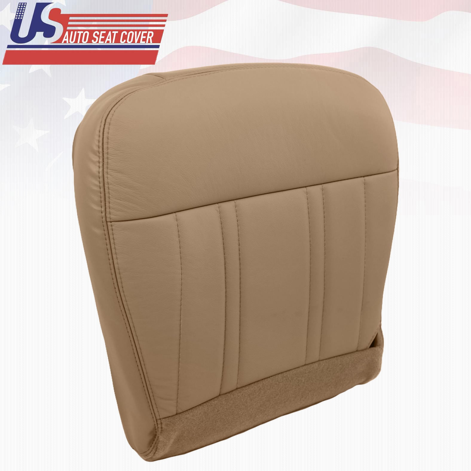 1997-1998 Ford F150 Extended-Cab Leather Driver Bottom Seat Cover Prairie Tan