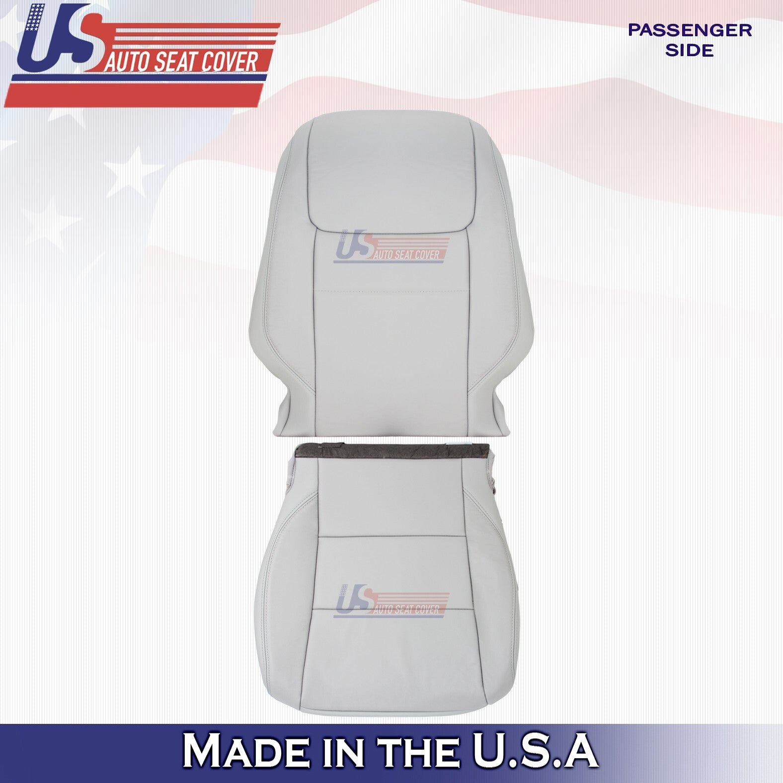 2017 to 2020 Fits Toyota Sienna Passenger Bottom & Top Leather Cover Ash Gray