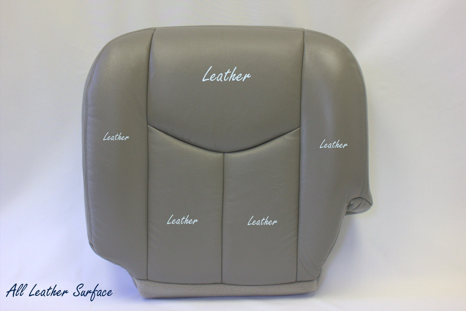 03 04 05 06 Tahoe Suburban Yukon Front Left Bottom Leather Seat Cover Light Gray