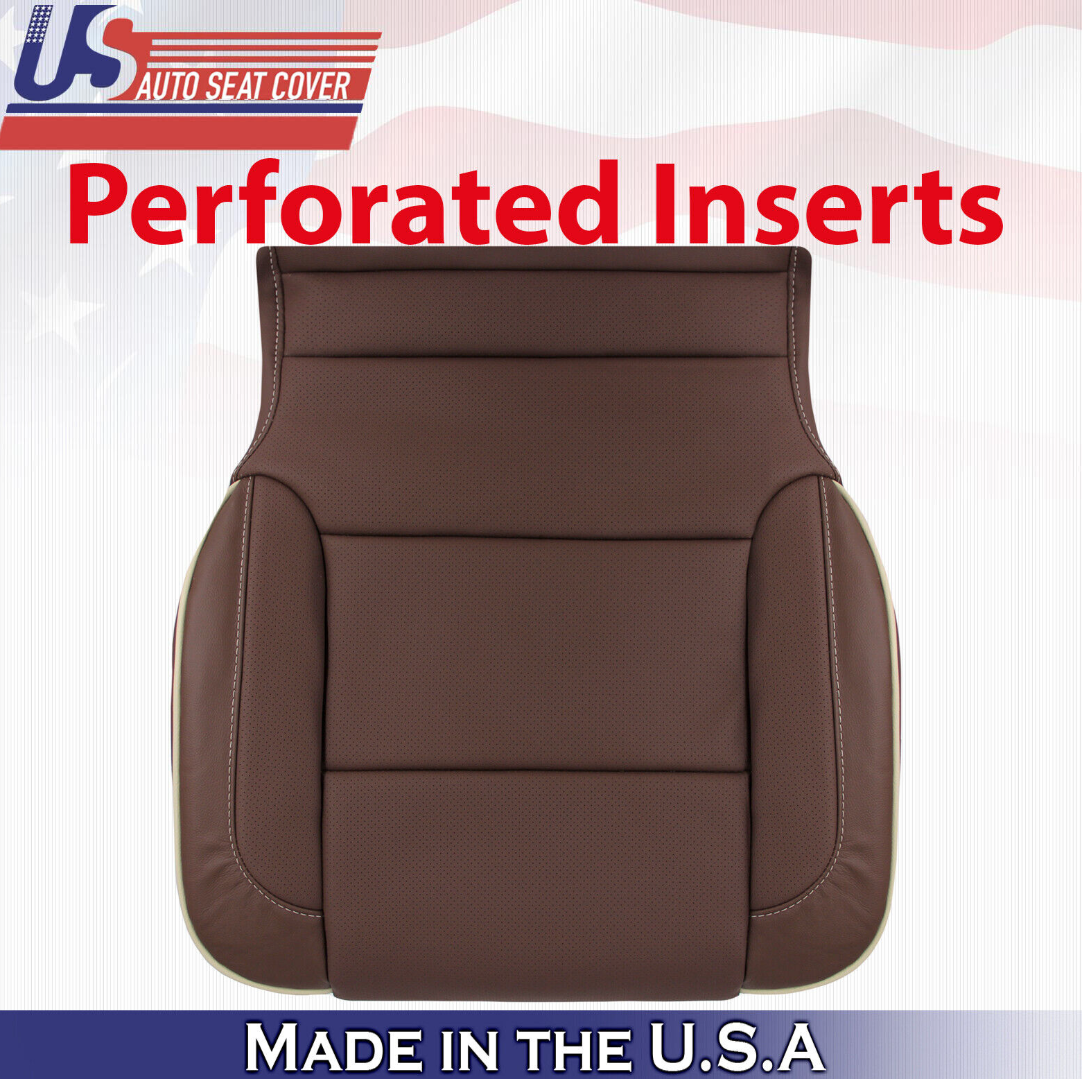 2014 2015 For Chevy Silverado High Country Passenger Bottom Leather Cover Brown