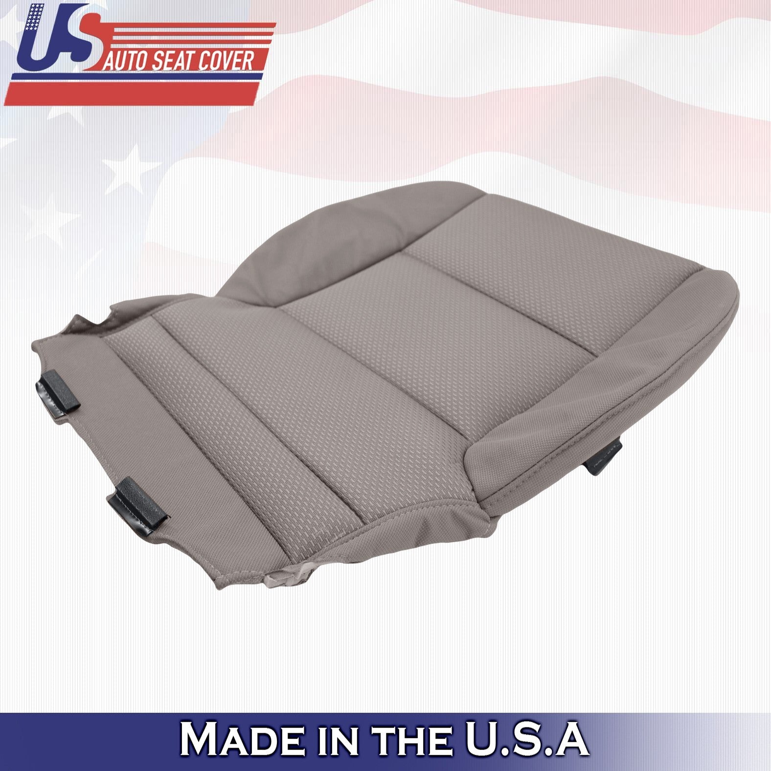2014 - 2019 Fits Chevy Silverado DRIVER & PASSENGER Bottom Cloth Seat Cover Tan