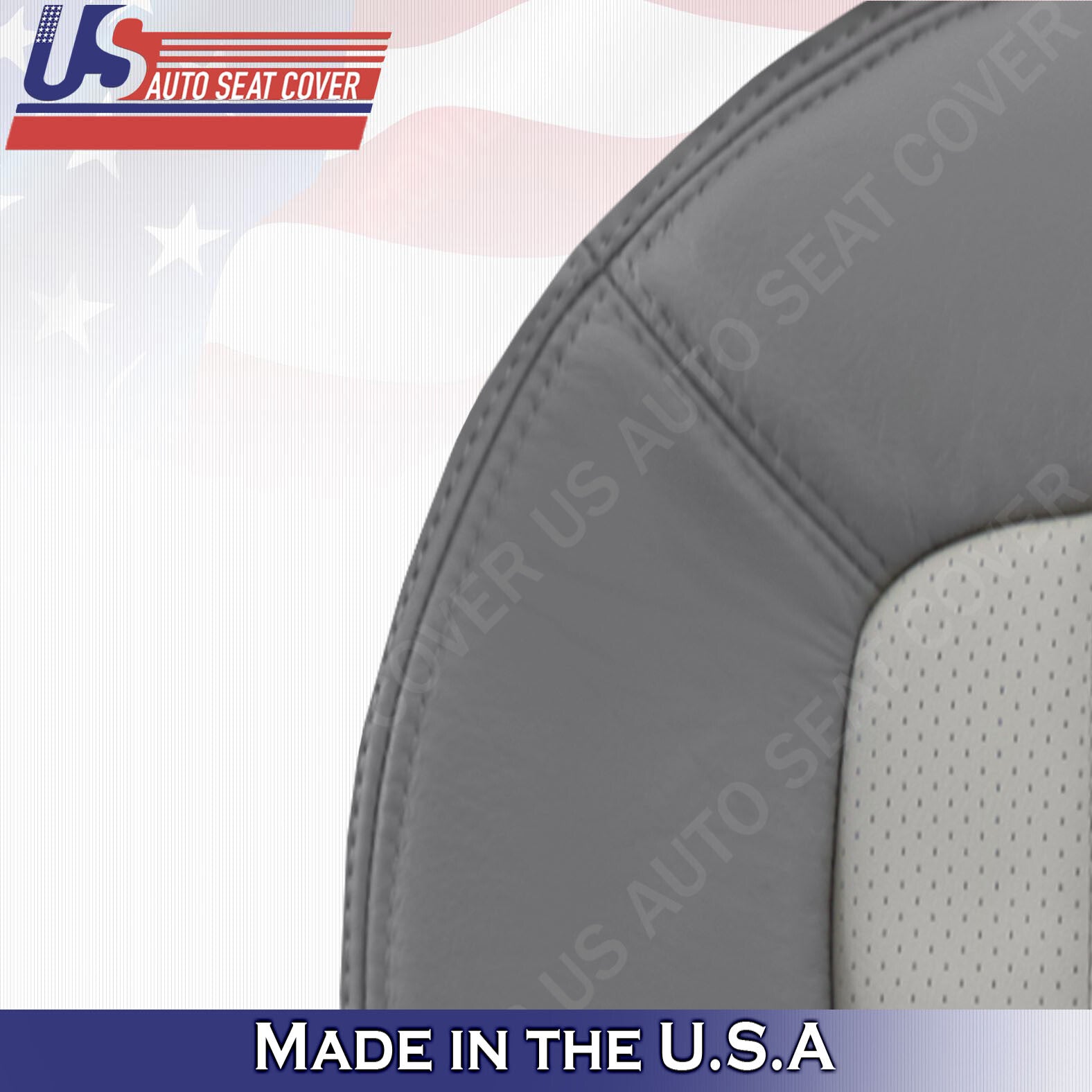 2002 2003 2004 2005 Mercury Mountaineer Driver Bottom Leather Seat Cover GRAY