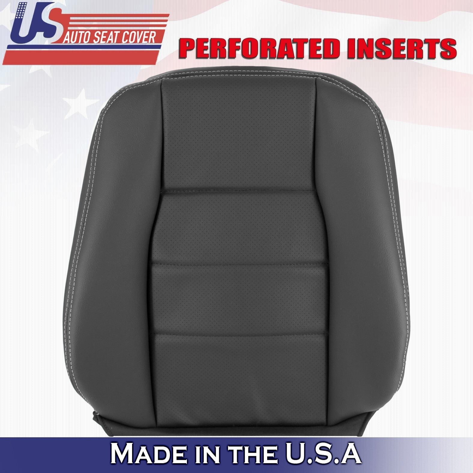2010-2014 Fit Mercedes Benz E350 Driver & Passenger Top Bottom Leather Cover Blk
