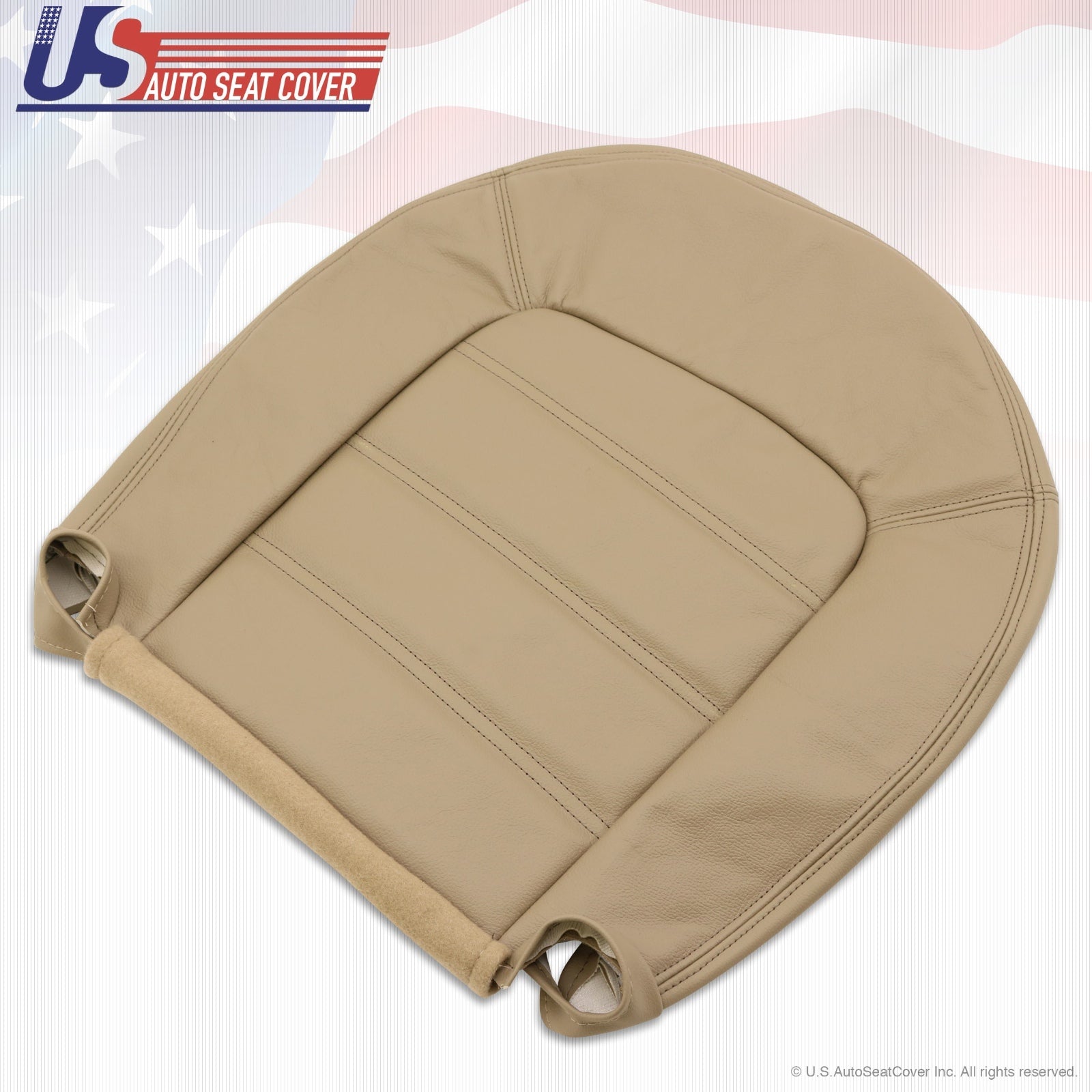 2002 to 2005 Ford Explorer XLT Driver Bottom Replacement Leather Seat Cover Tan