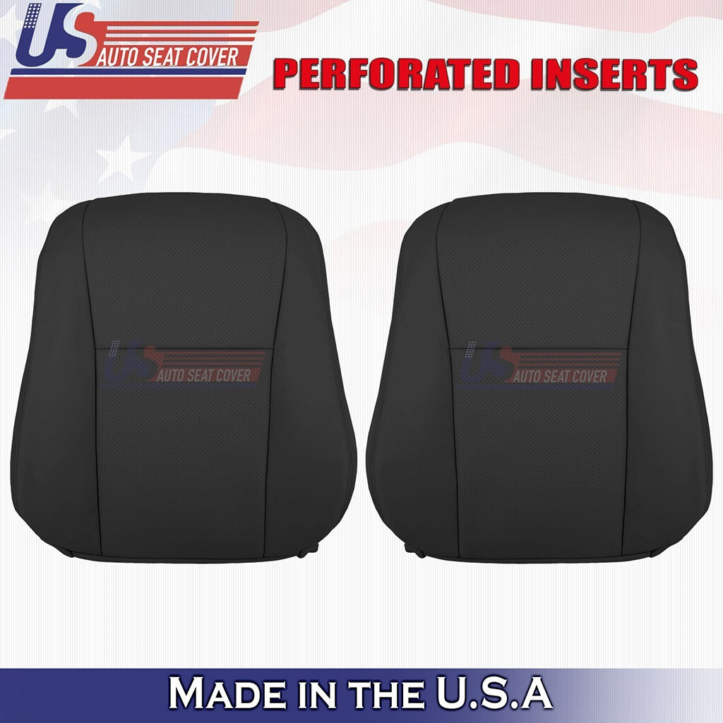 2007 to 2012 For Lexus LS600h Front Set Bottoms &Tops Leather Cover Black