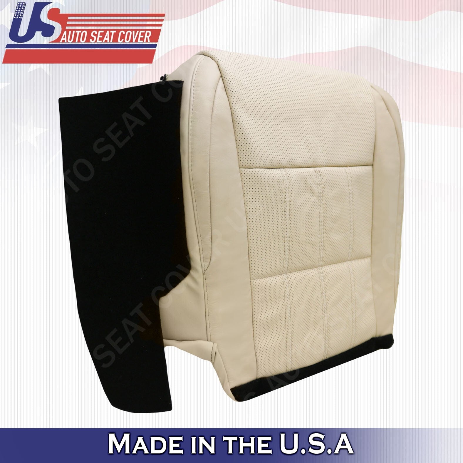 2013 to 2018 For Lexus ES350 Driver Bottom Perforated Leather Seat Cover Tan